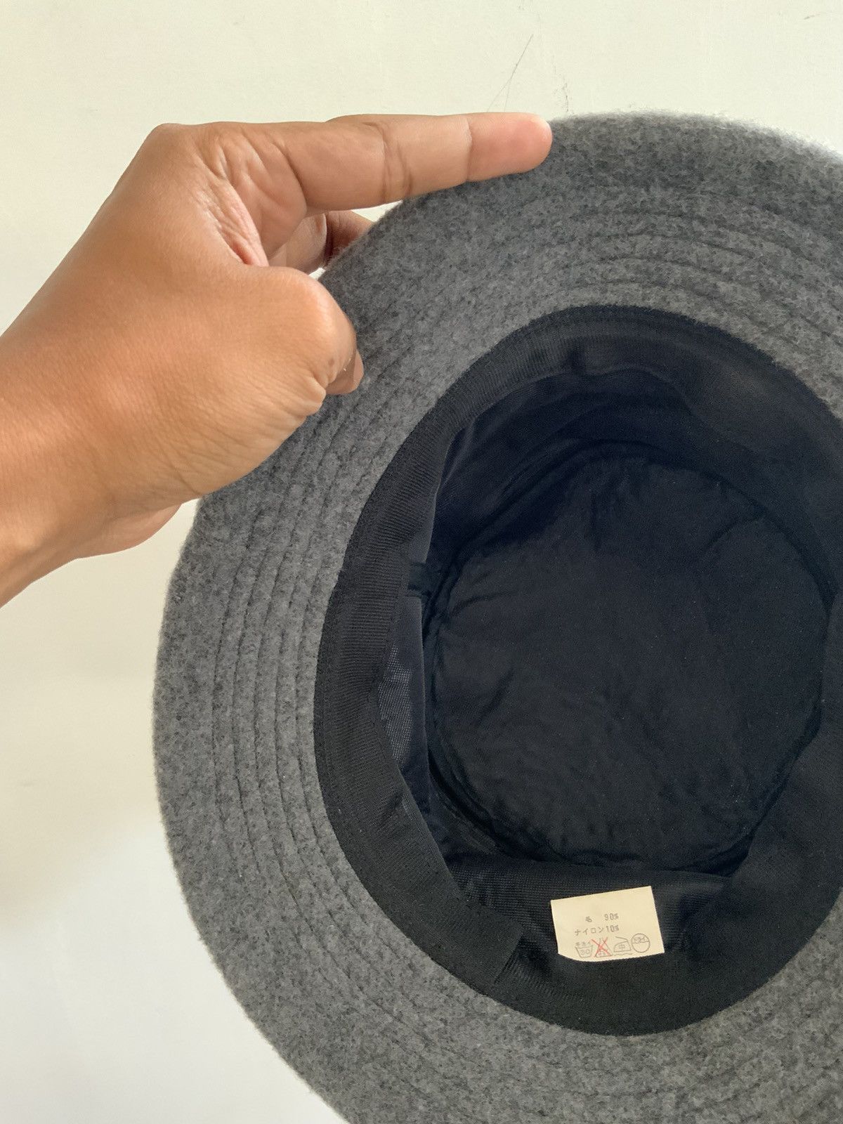 Japanese Brand Wool Mohair Plain Bucket Hat Size ONE SIZE - 10 Thumbnail