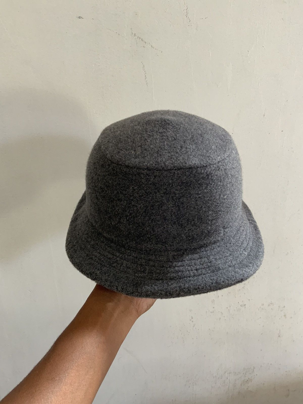 Japanese Brand Wool Mohair Plain Bucket Hat Size ONE SIZE - 5 Thumbnail