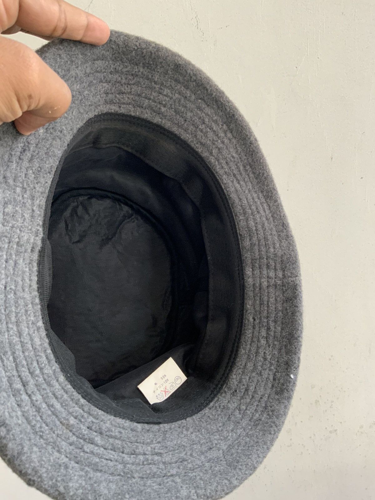 Japanese Brand Wool Mohair Plain Bucket Hat Size ONE SIZE - 8 Thumbnail