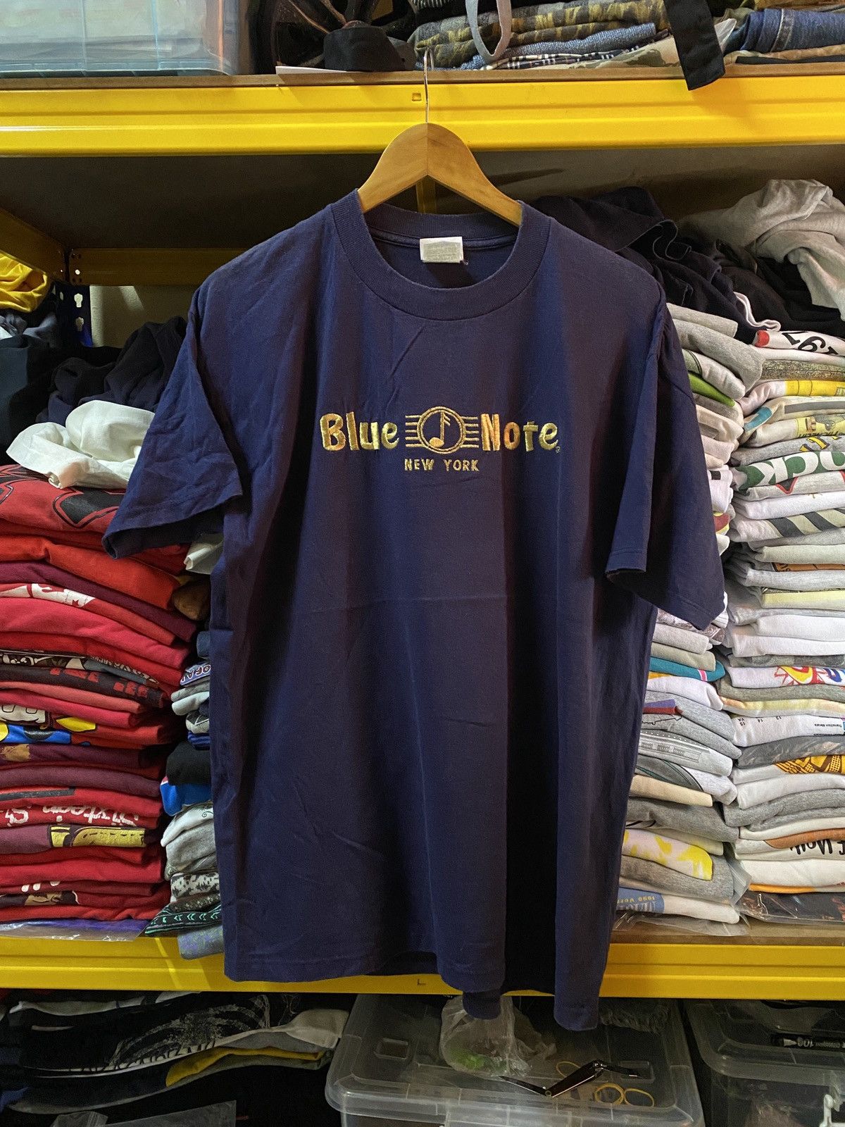 Jazz Cartier Vintage 90s Blue Note New York Jazz Club Embroided gold Size US M / EU 48-50 / 2 - 1 Thumbnail