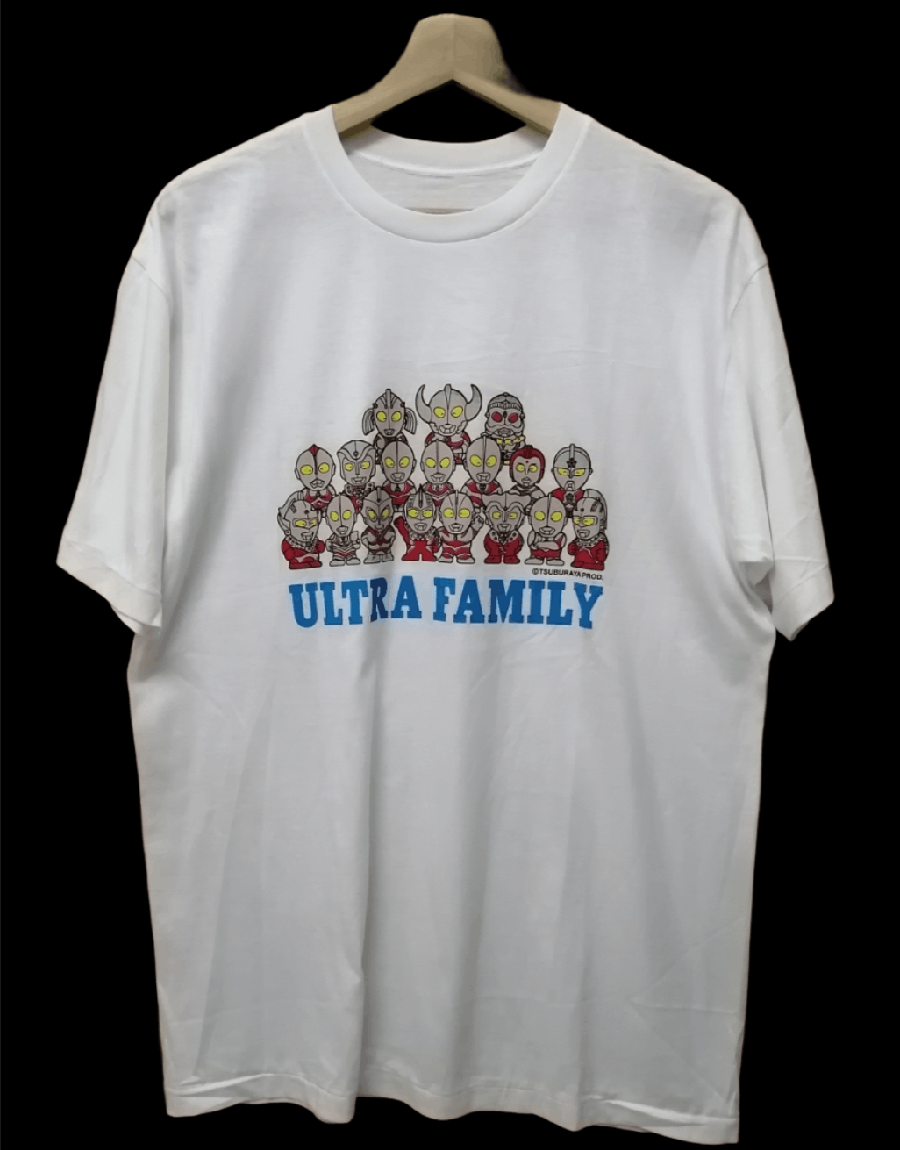 image of Anima Vintage Ultraman Tsuburaya Prod Ultra Family Tee in White, Men's (Size Medium)