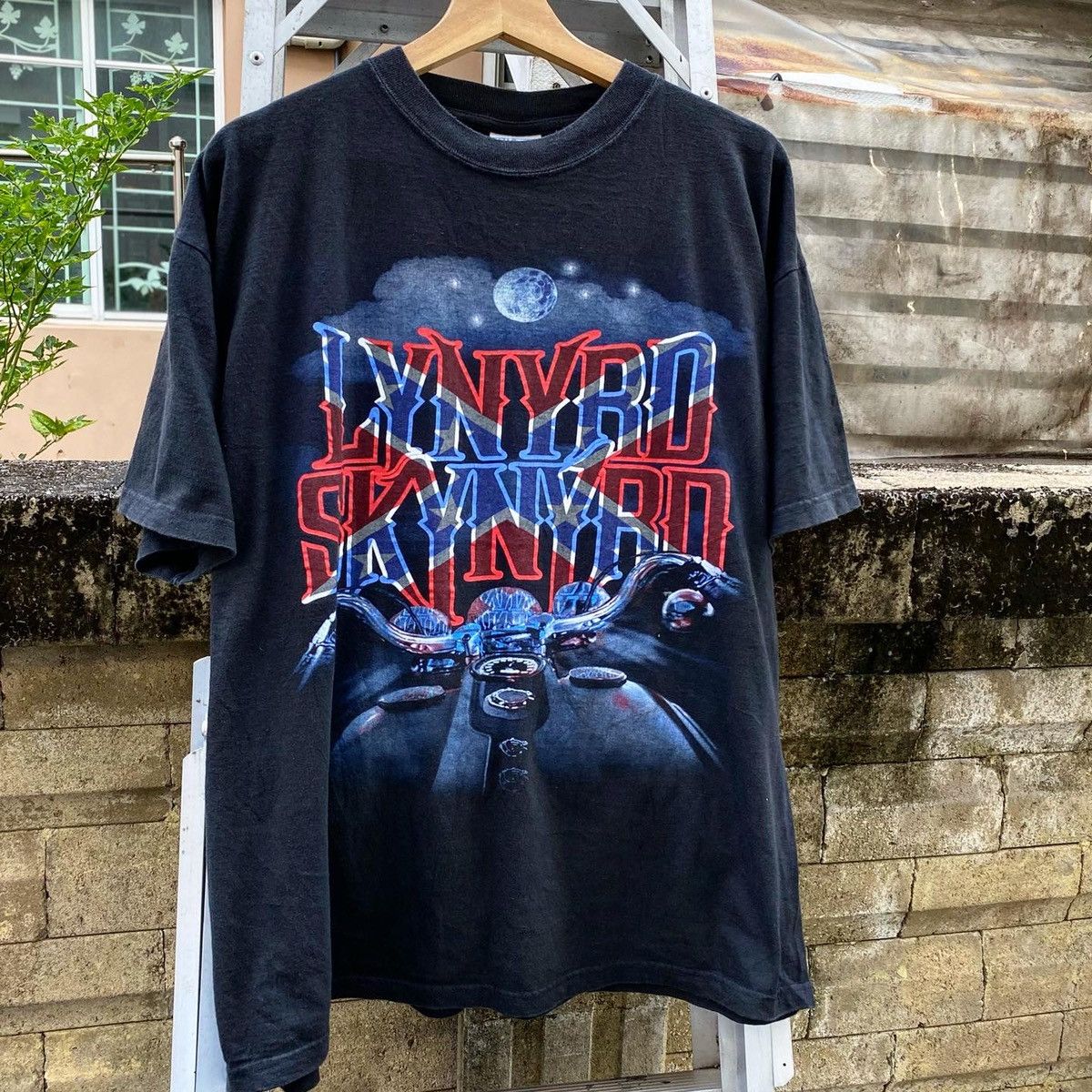 image of Band Tees x Rock Tees Vtg.1998S Lynyrd Skynyrd Motorcycle 20Th in Black, Men's (Size XL)