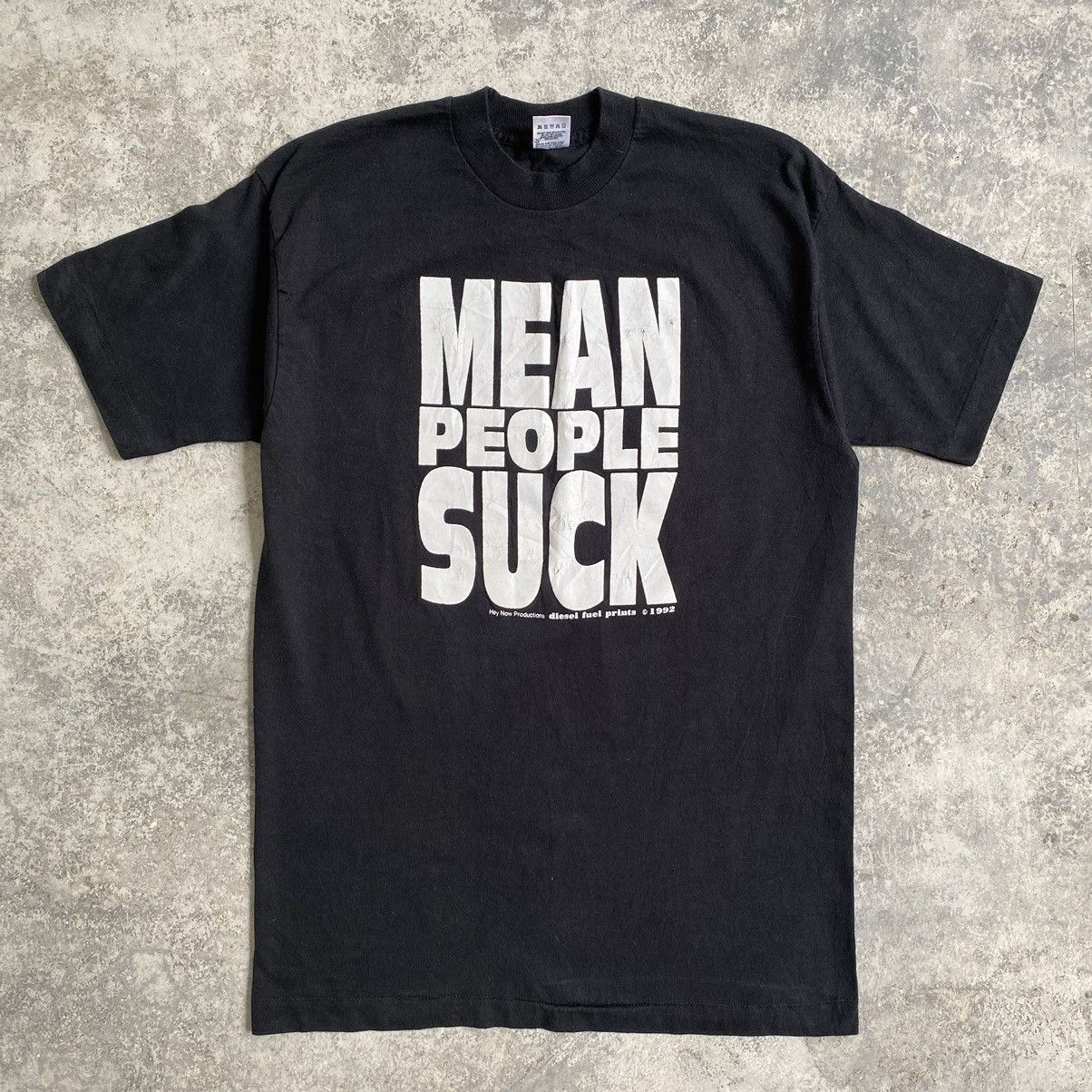 Vintage Vintage 90’s “Mean People Suck” Humour T-Shirt Size US M / EU 48-50 / 2 - 3 Thumbnail