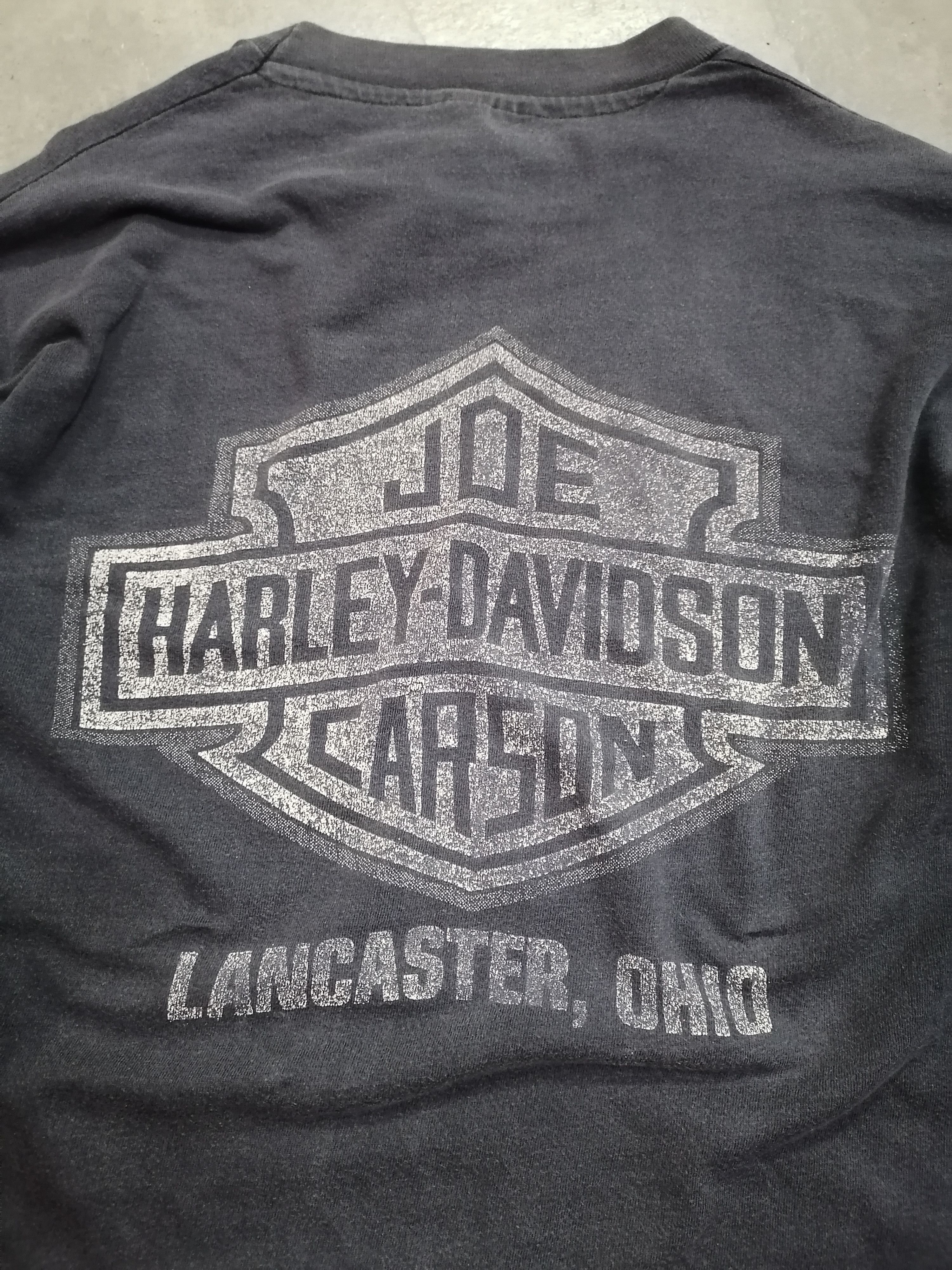 Harley Davidson × Vintage Vintage Harley Davidson 'Joe Carson' Trashed Shirts Size US L / EU 52-54 / 3 - 12 Thumbnail