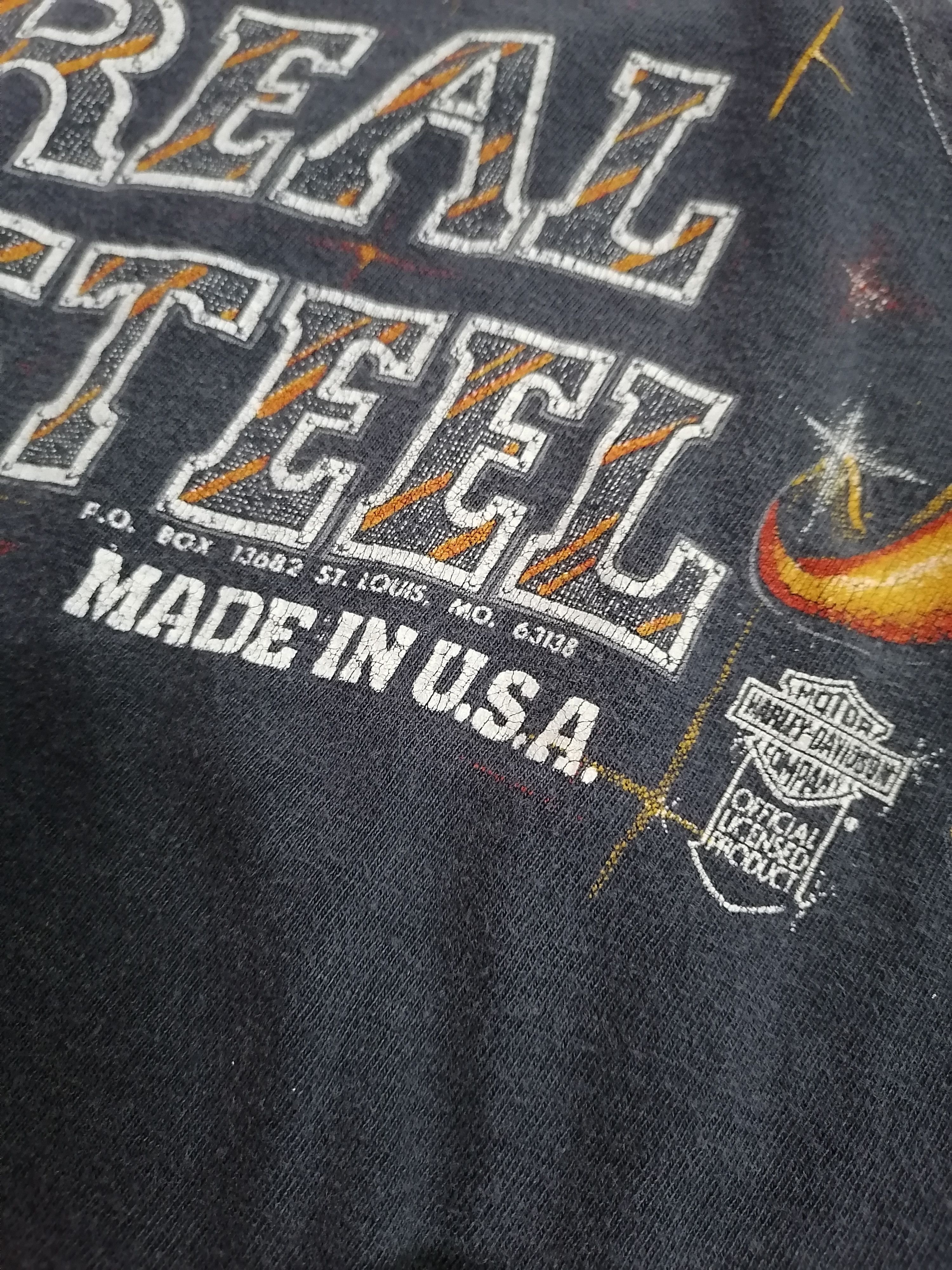 Harley Davidson × Vintage Vintage Harley Davidson 'Joe Carson' Trashed Shirts Size US L / EU 52-54 / 3 - 4 Thumbnail