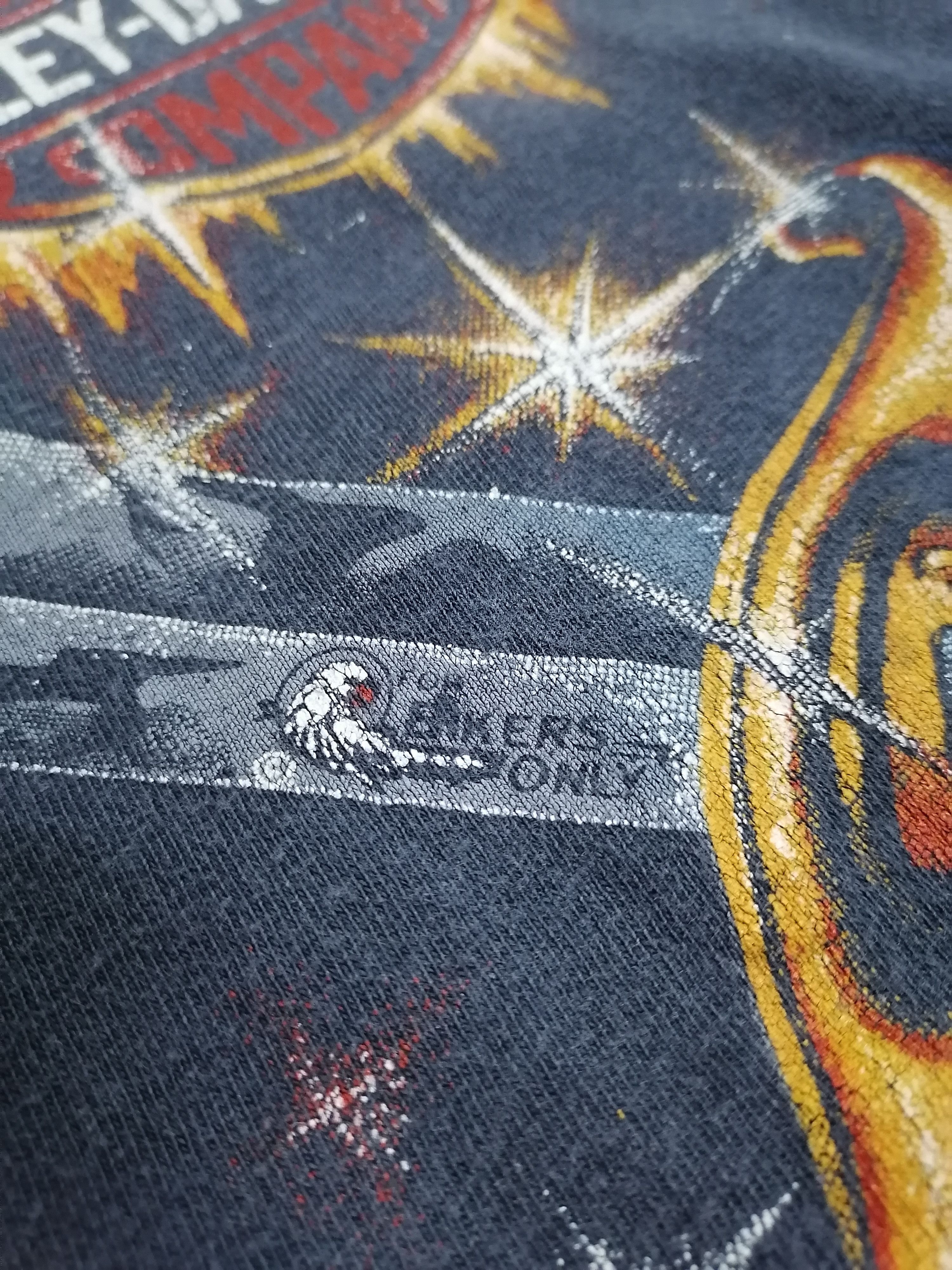 Harley Davidson × Vintage Vintage Harley Davidson 'Joe Carson' Trashed Shirts Size US L / EU 52-54 / 3 - 13 Thumbnail
