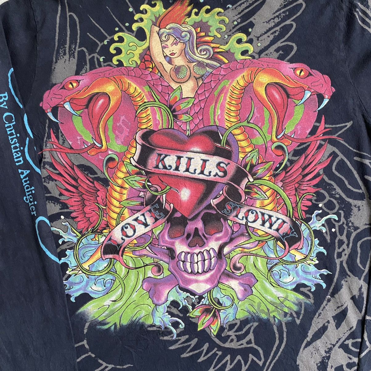 Christian Audigier Y2K Ed Hardy By Christian Audigier Tattoo T-Shirt Size US XXL / EU 58 / 5 - 11 Thumbnail