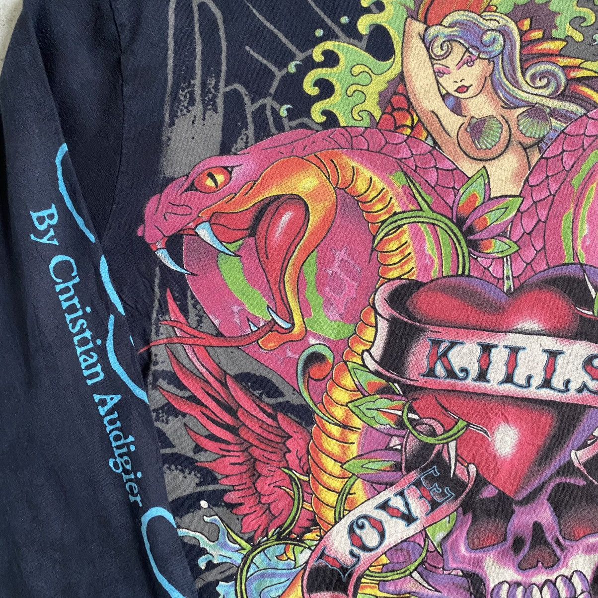 Christian Audigier Y2K Ed Hardy By Christian Audigier Tattoo T-Shirt Size US XXL / EU 58 / 5 - 14 Thumbnail