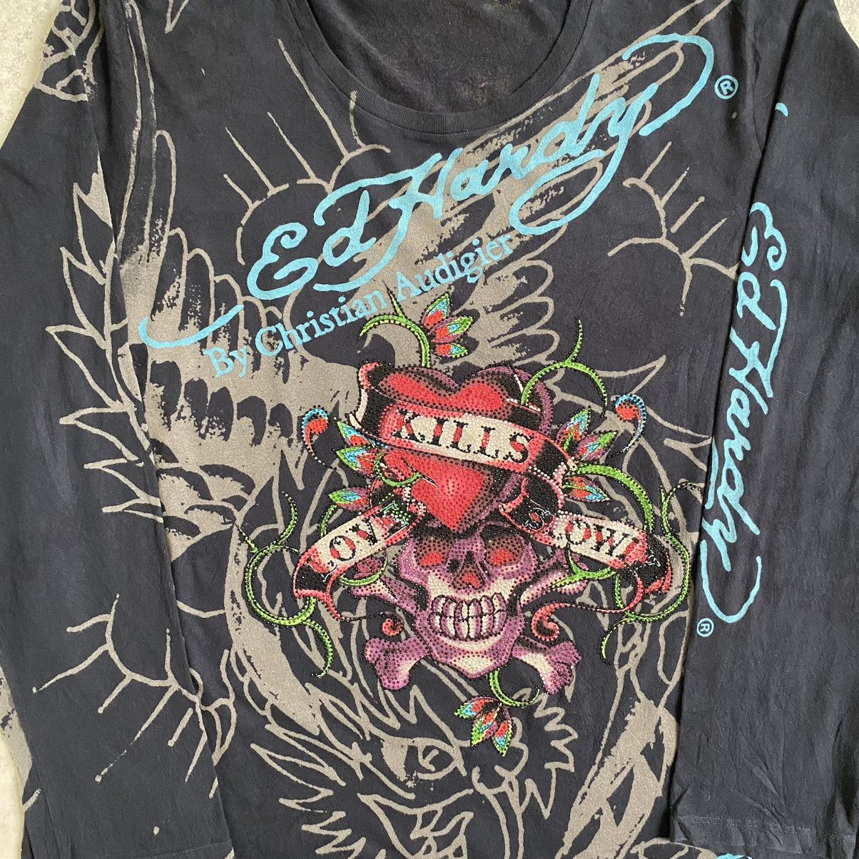Christian Audigier Y2K Ed Hardy By Christian Audigier Tattoo T-Shirt Size US XXL / EU 58 / 5 - 5 Thumbnail