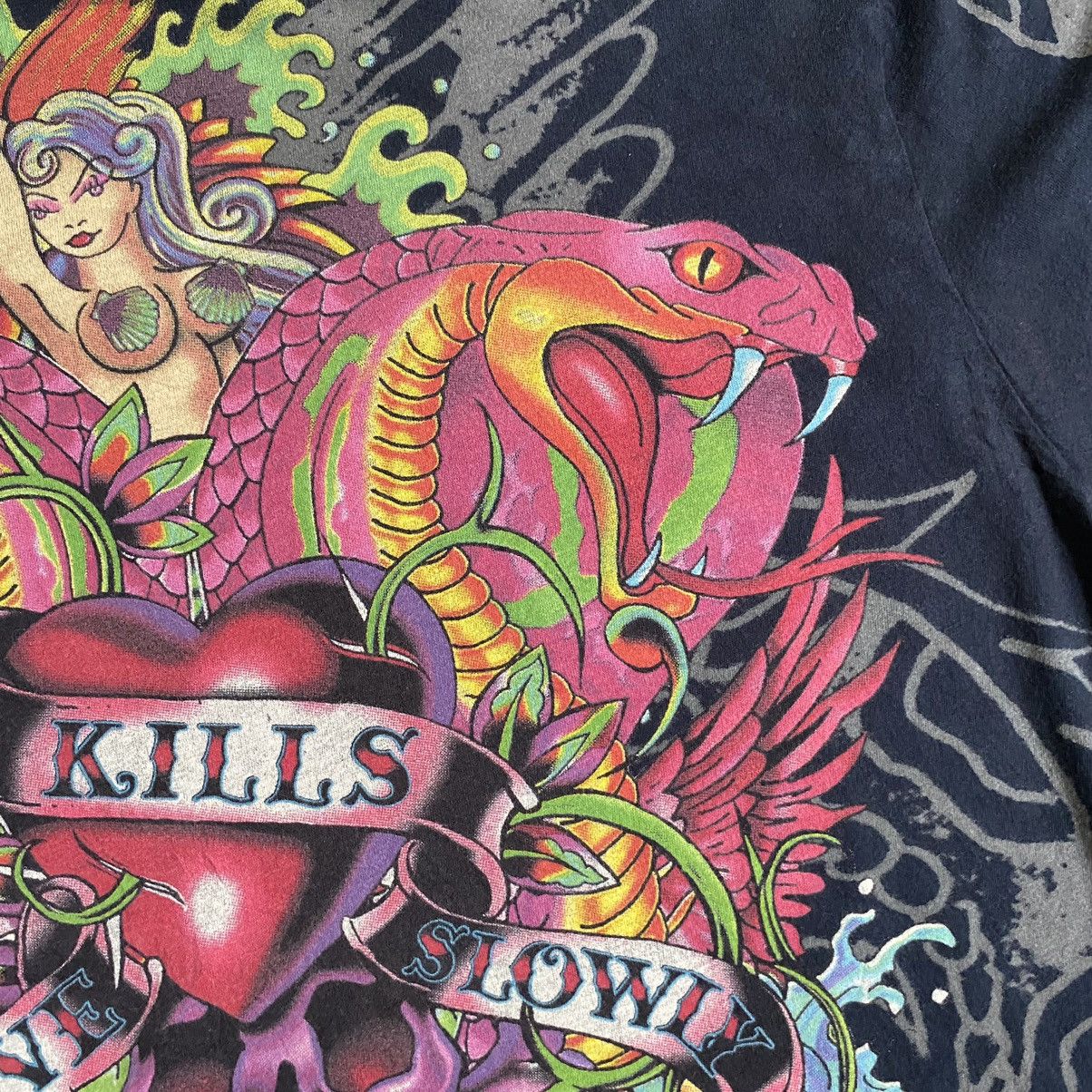 Christian Audigier Y2K Ed Hardy By Christian Audigier Tattoo T-Shirt Size US XXL / EU 58 / 5 - 15 Thumbnail