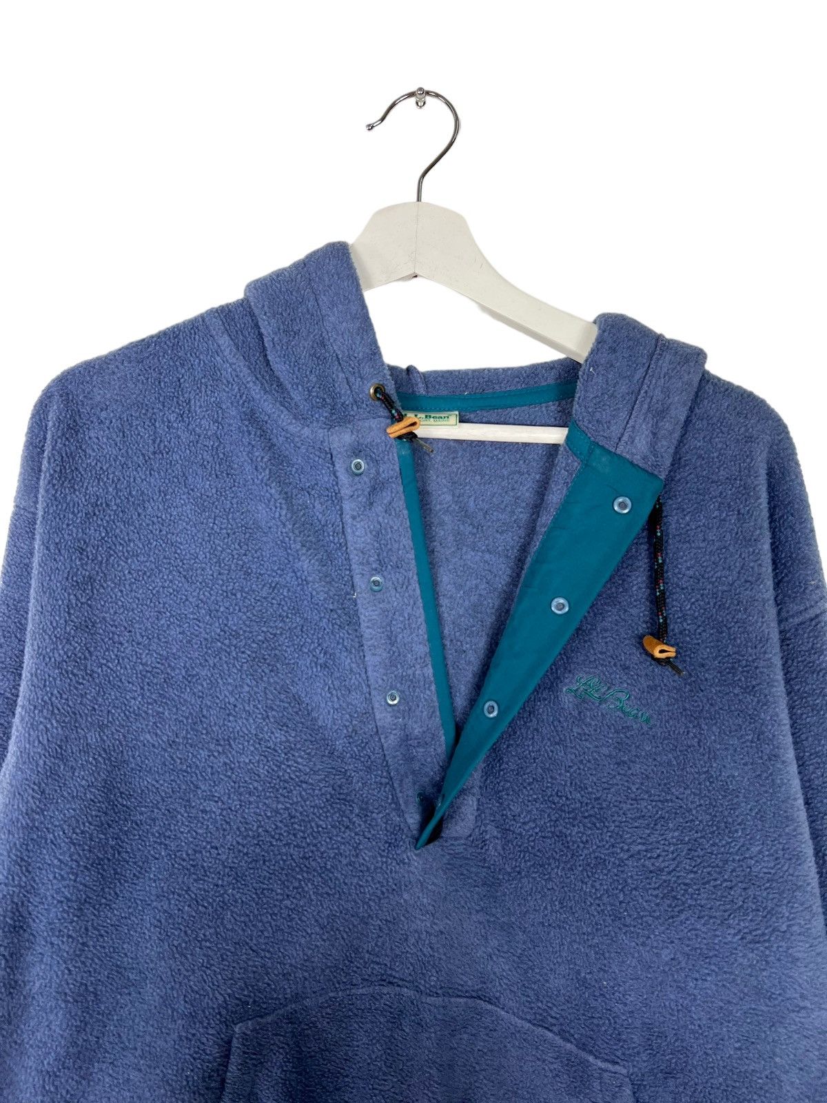 L.L. Bean 🔥 VINTAGE 90s LL BEAN ANORAK FLEECE HOODIE MADE IN USA Size US M / EU 48-50 / 2 - 6 Thumbnail