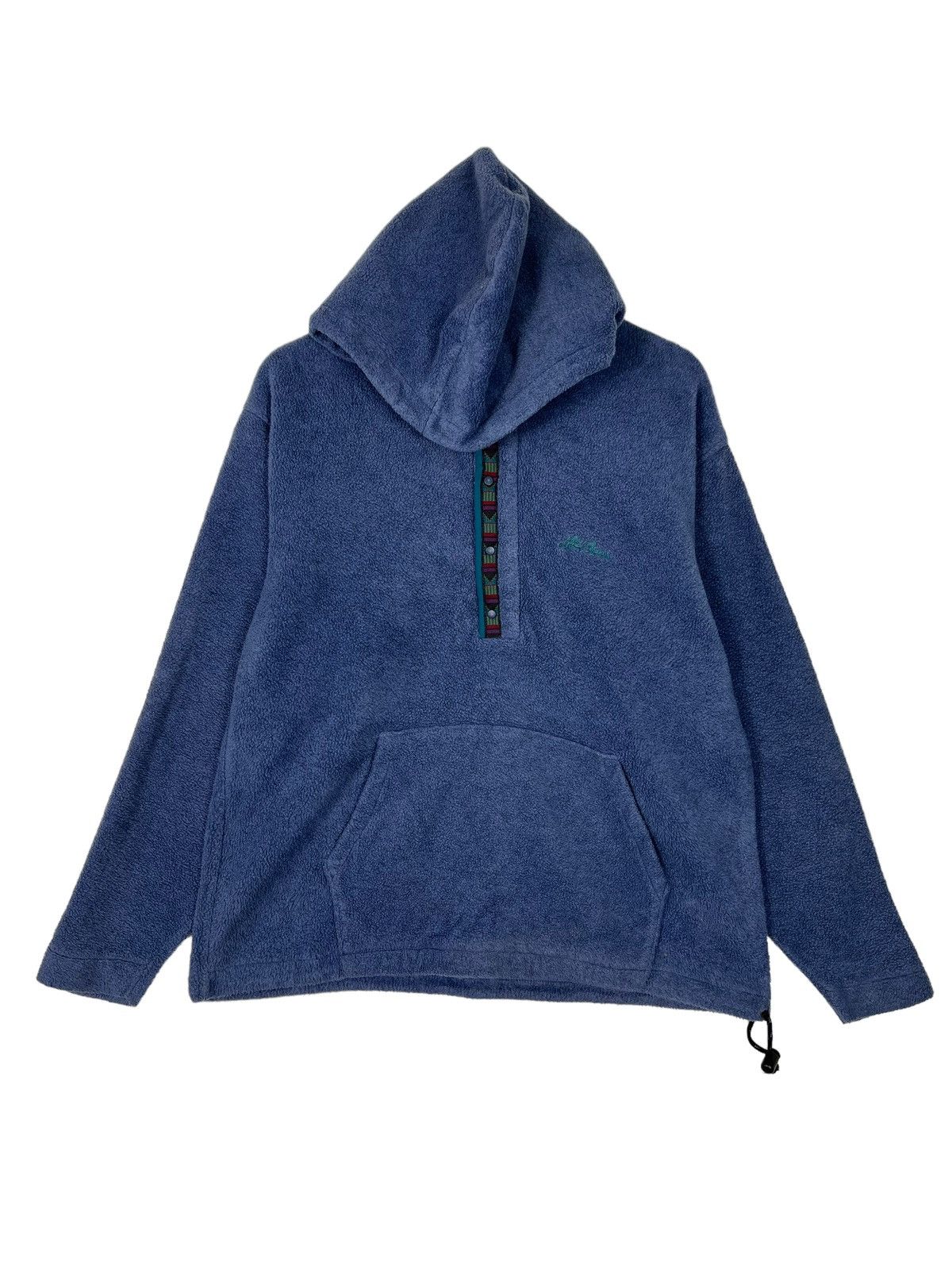 L.L. Bean 🔥 VINTAGE 90s LL BEAN ANORAK FLEECE HOODIE MADE IN USA Size US M / EU 48-50 / 2 - 5 Thumbnail
