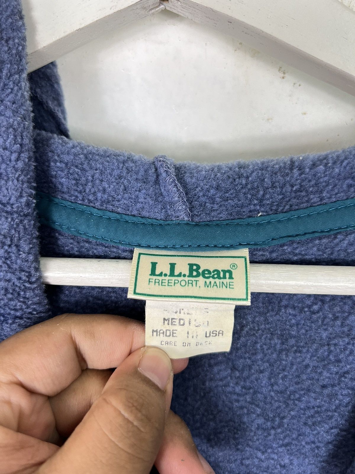 L.L. Bean 🔥 VINTAGE 90s LL BEAN ANORAK FLEECE HOODIE MADE IN USA Size US M / EU 48-50 / 2 - 9 Thumbnail