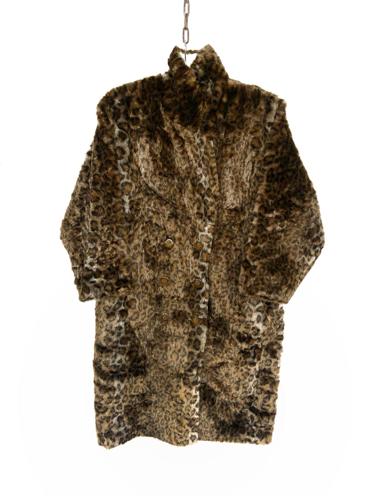 Pre-owned Andreluciano X Mink Fur Coat Heatvtg 80's Skin Mink Fur Coat Like Fendi In Leopard Print