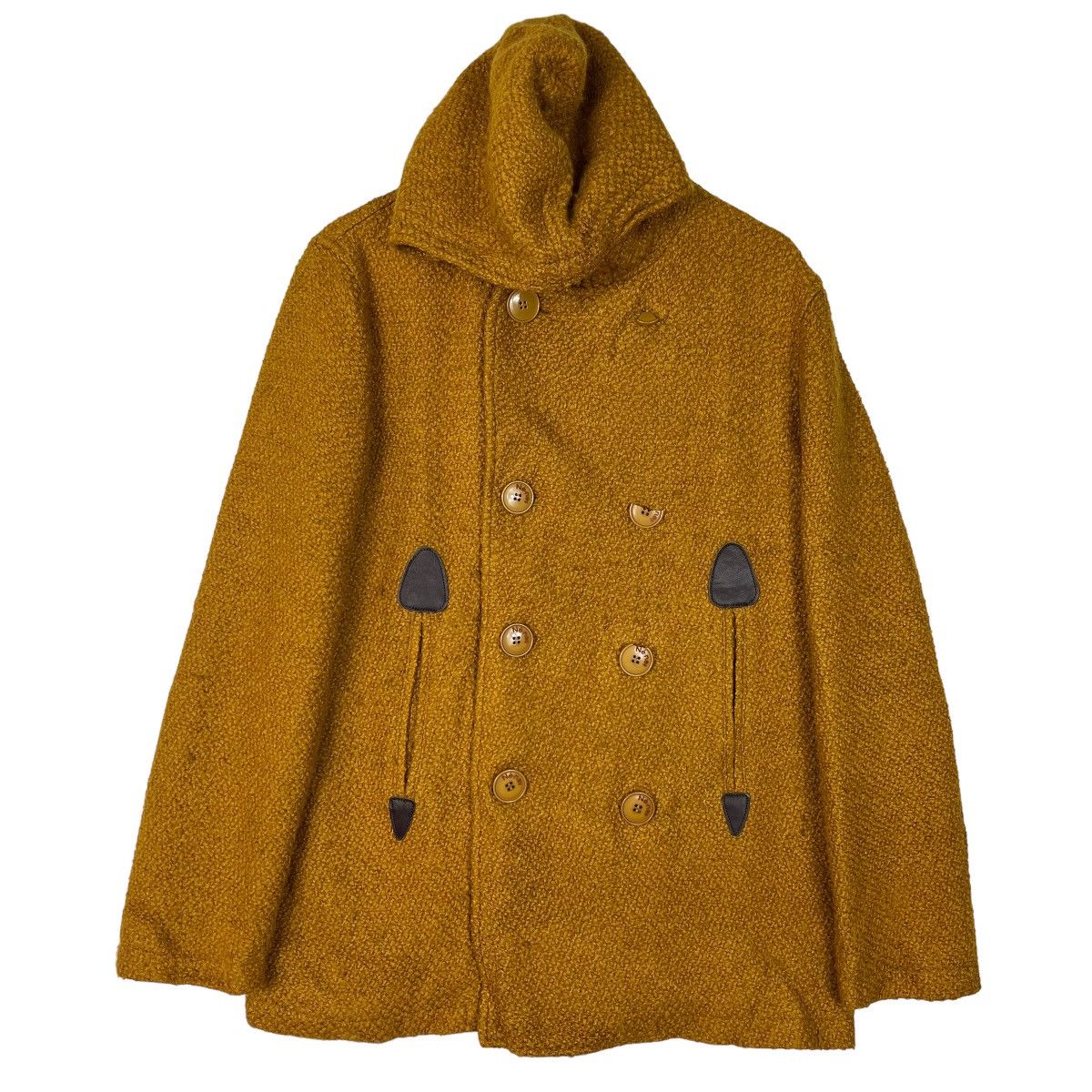 Issey Miyake 🔥 NE-NET BY ISSEY MIYAKE DOUBLE BREASTED HOODIES PEACOAT Size M / US 6-8 / IT 42-44 - 3 Thumbnail
