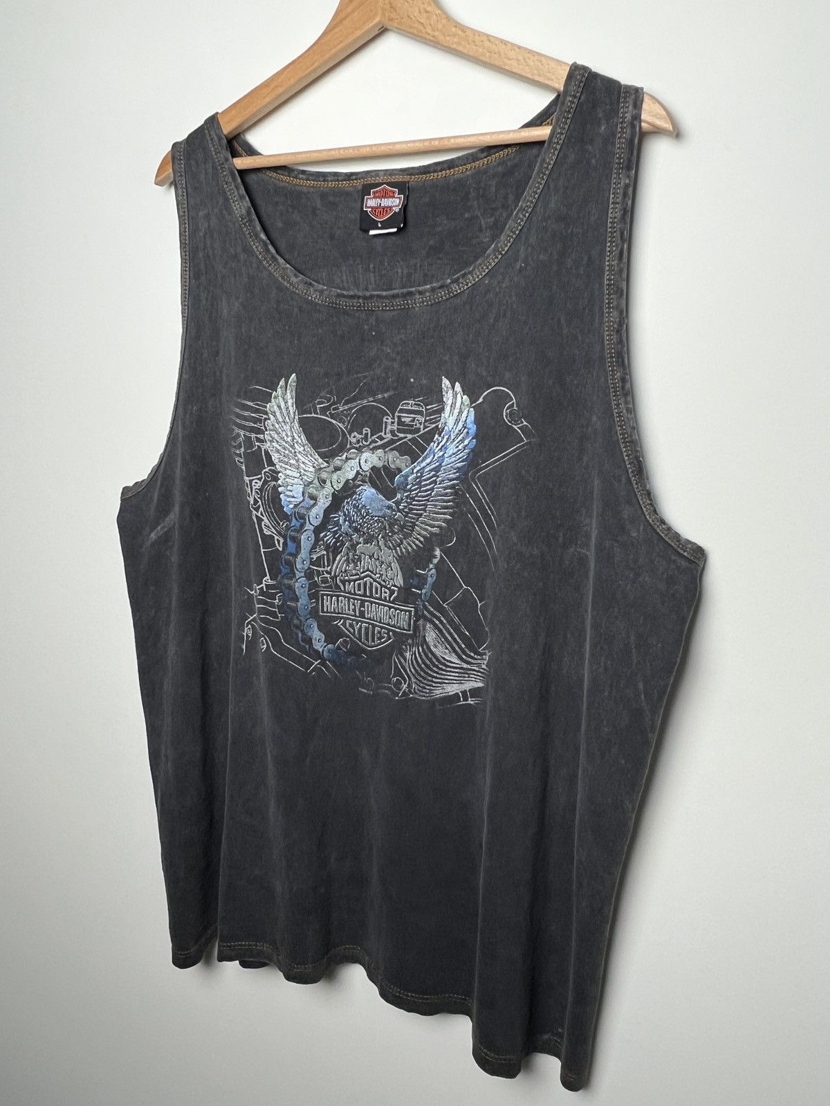 Harley Davidson harley davidson washed tank top vintage l-xl Size US L / EU 52-54 / 3 - 4 Thumbnail
