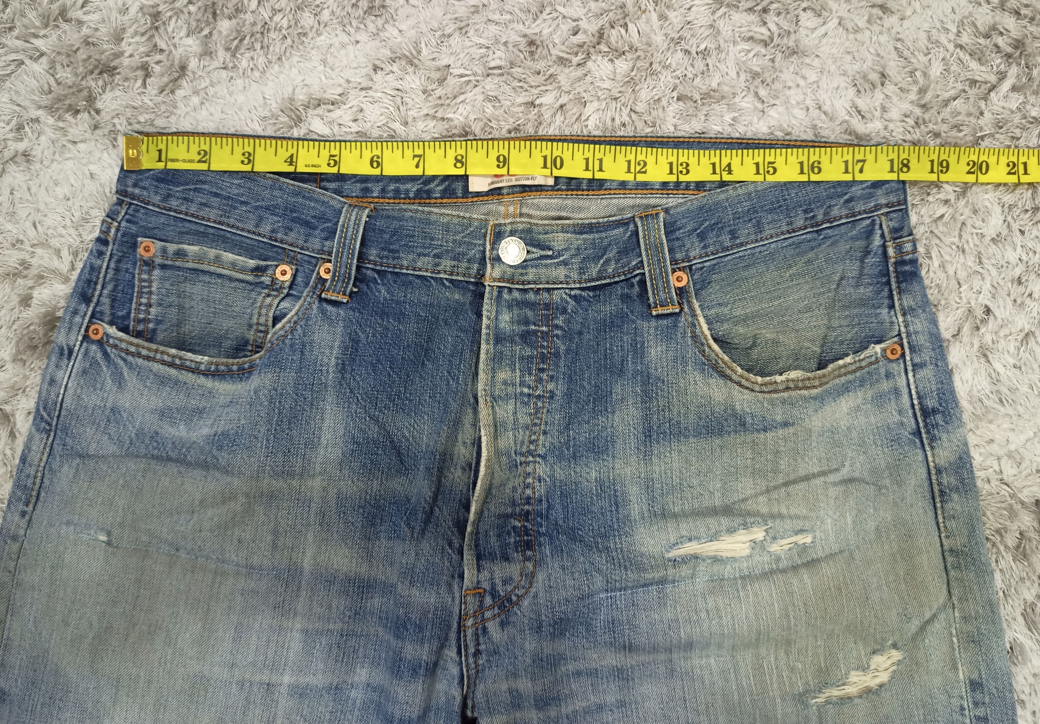 Levi's Vintage Clothing Vintage Levi's 501 Repaired Distressed Jeans Size US 36 / EU 52 - 7 Thumbnail