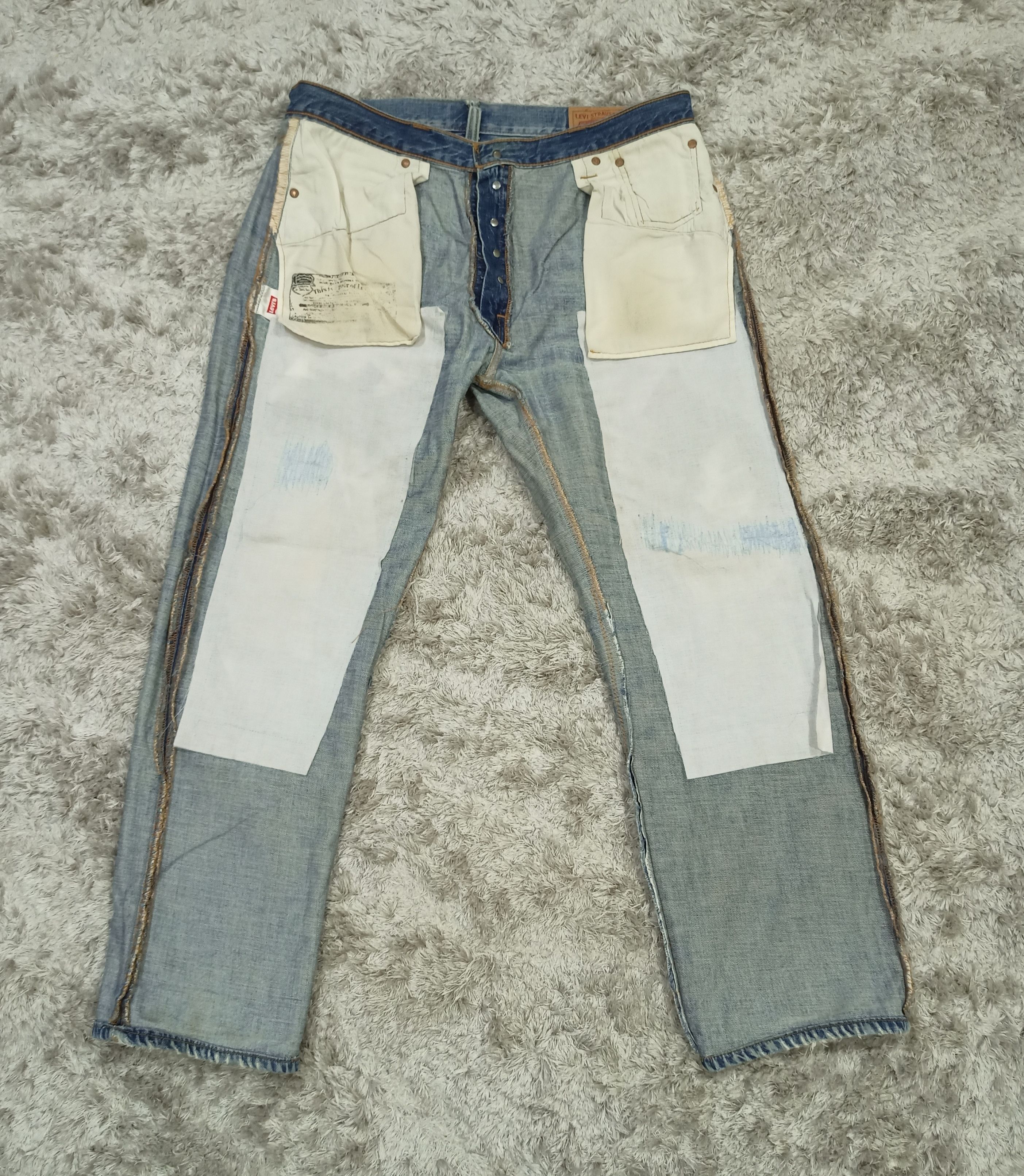Levi's Vintage Clothing Vintage Levi's 501 Repaired Distressed Jeans Size US 36 / EU 52 - 17 Thumbnail