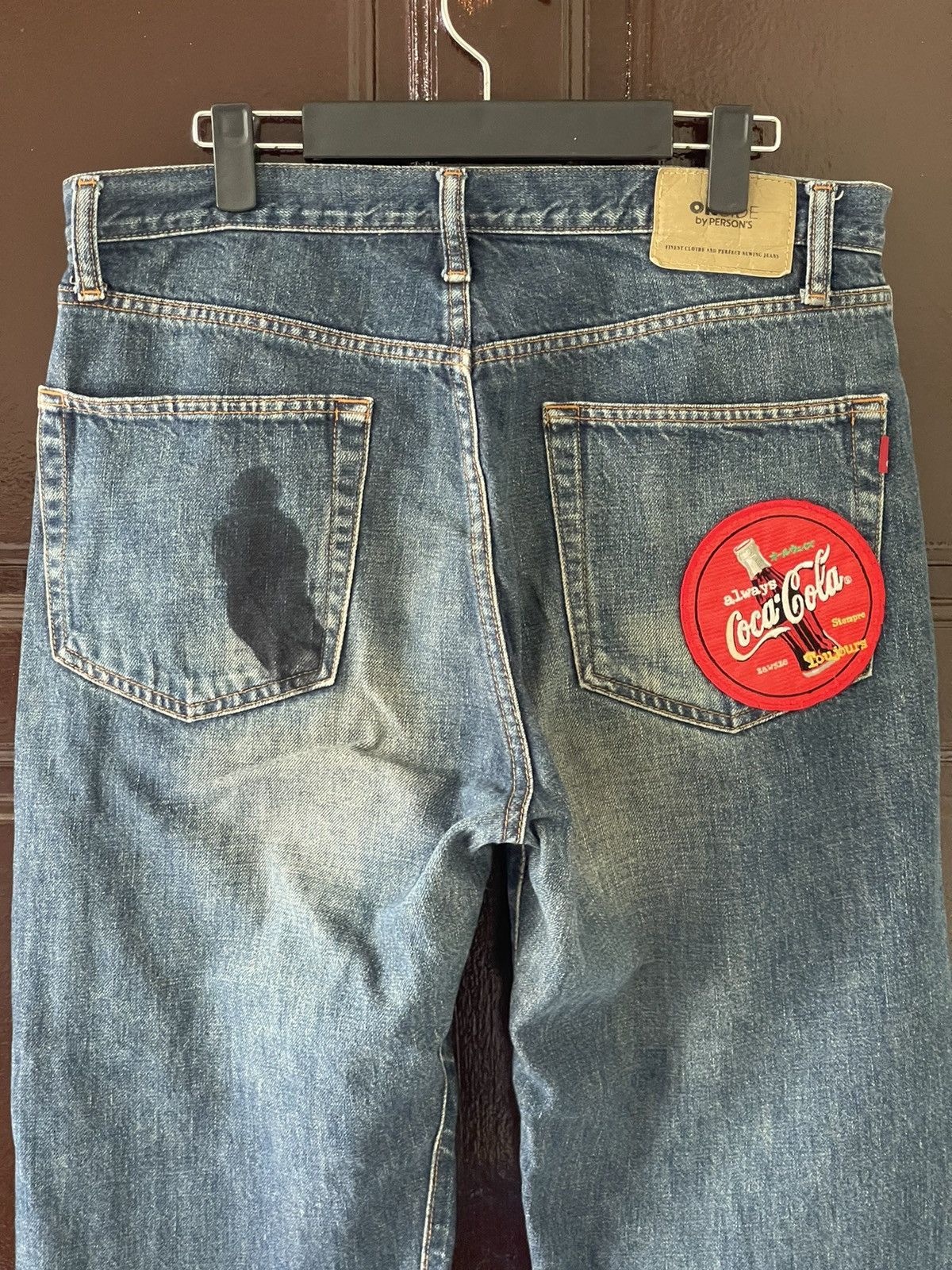 Japanese Brand × Vintage Coca Cola Patches💥 Onside by Person Distress Denim Size US 33 - 1 Thumbnail