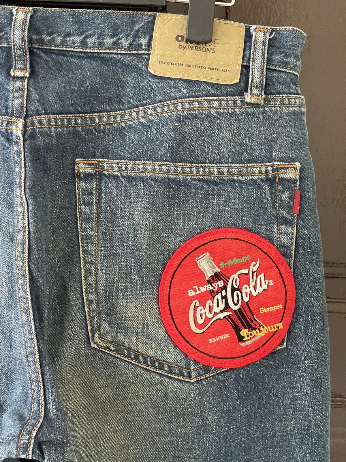 Japanese Brand × Vintage Coca Cola Patches💥 Onside by Person Distress Denim Size US 33 - 3 Thumbnail