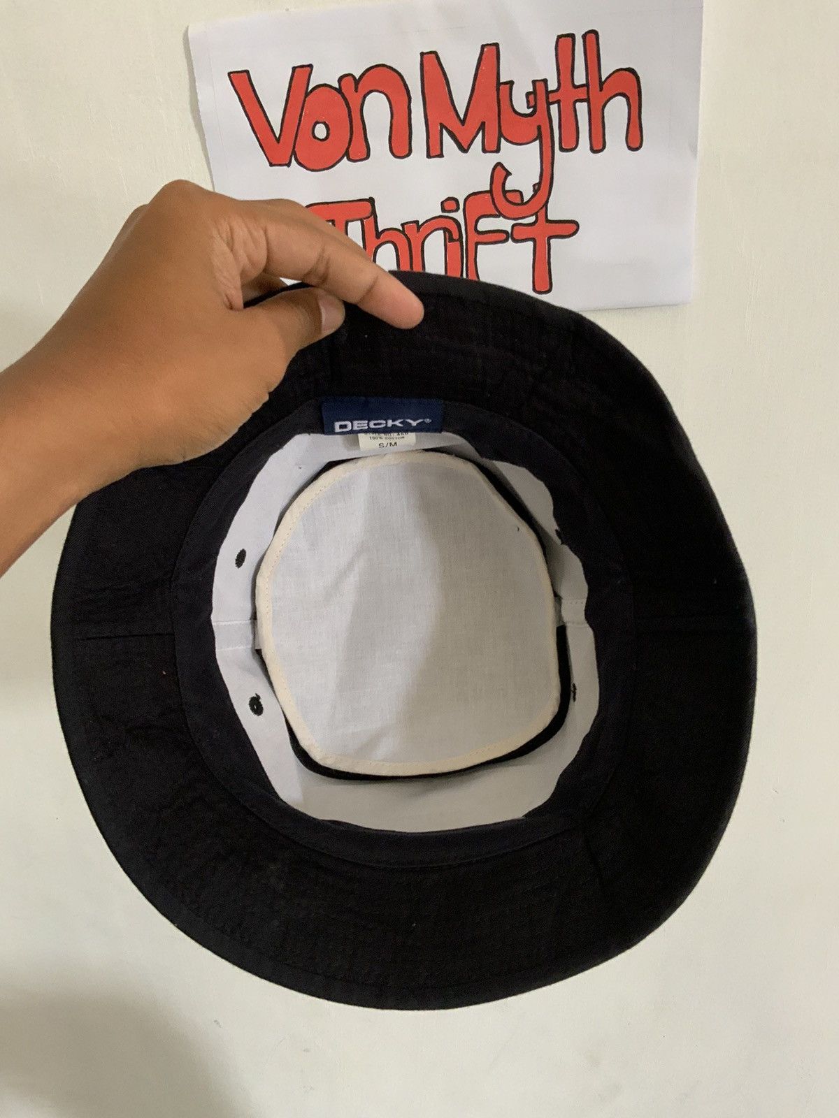 Decky Decky Plain Black Cotton Bucket Hat Size ONE SIZE - 6 Thumbnail