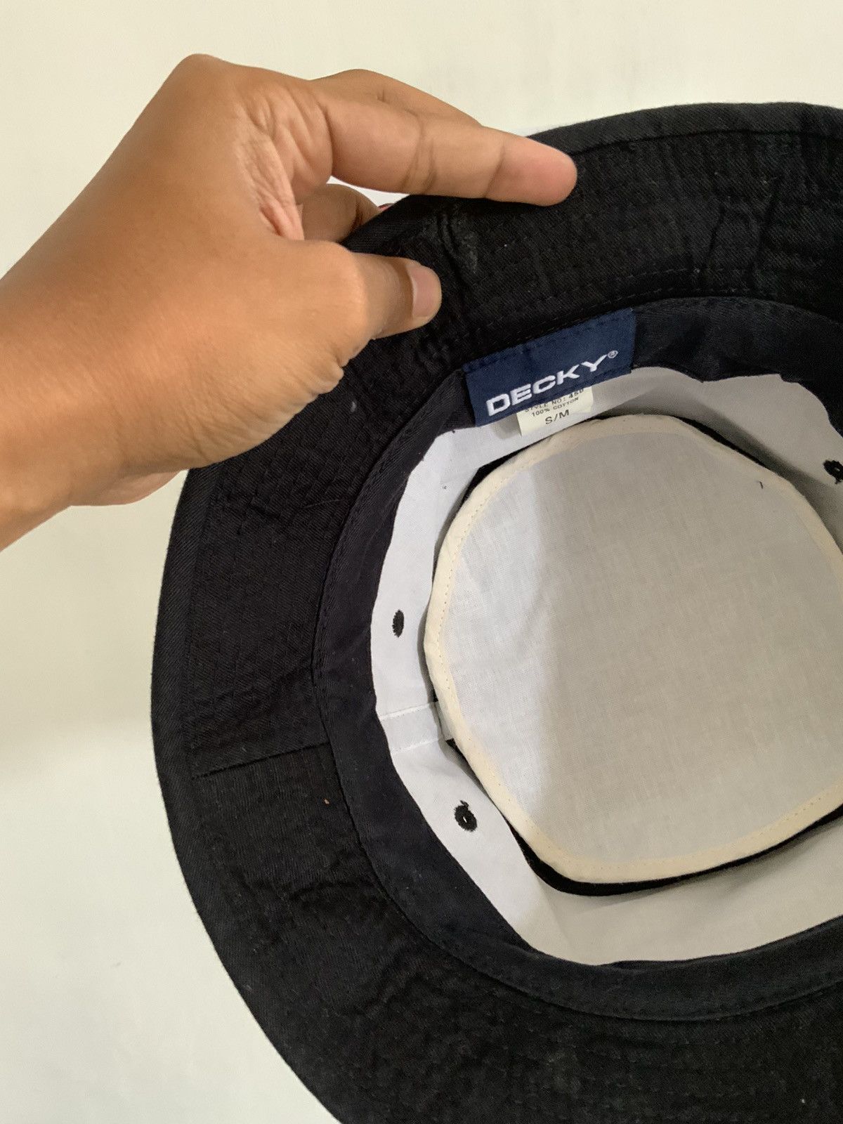 Decky Decky Plain Black Cotton Bucket Hat Size ONE SIZE - 9 Thumbnail