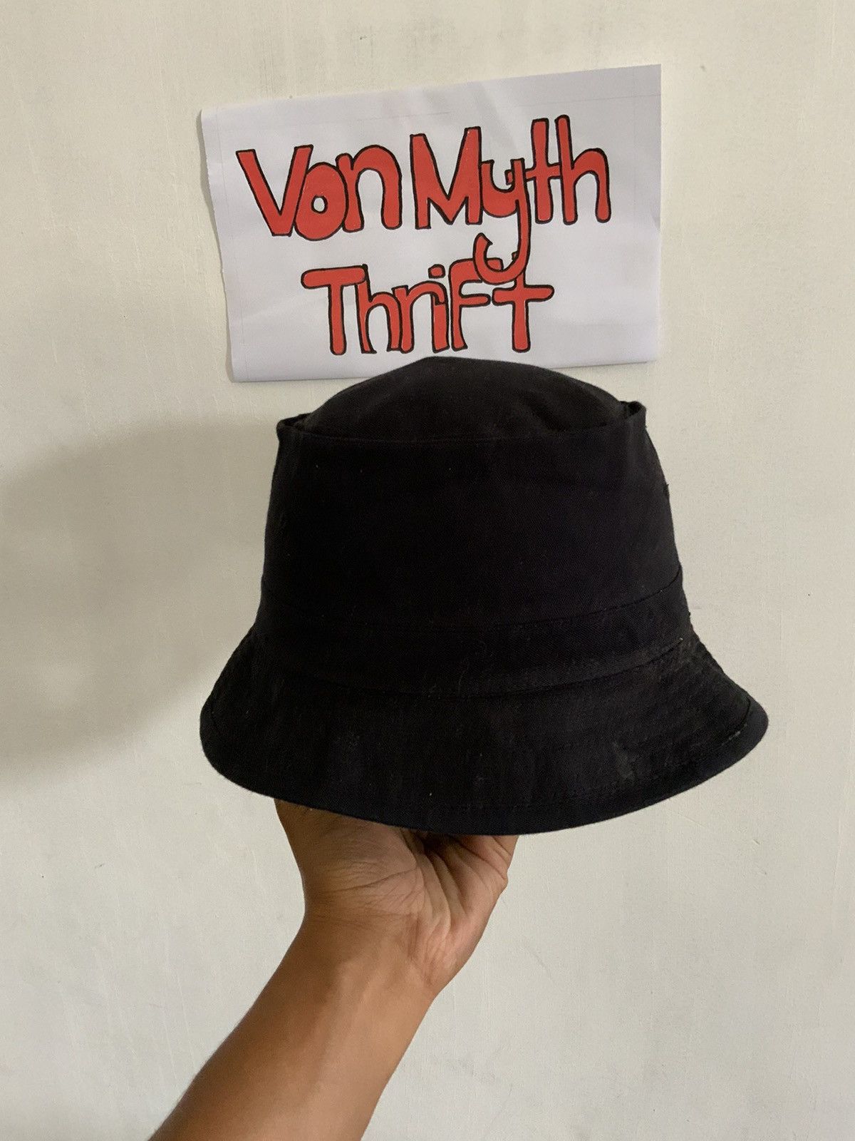 Decky Decky Plain Black Cotton Bucket Hat Size ONE SIZE - 3 Thumbnail