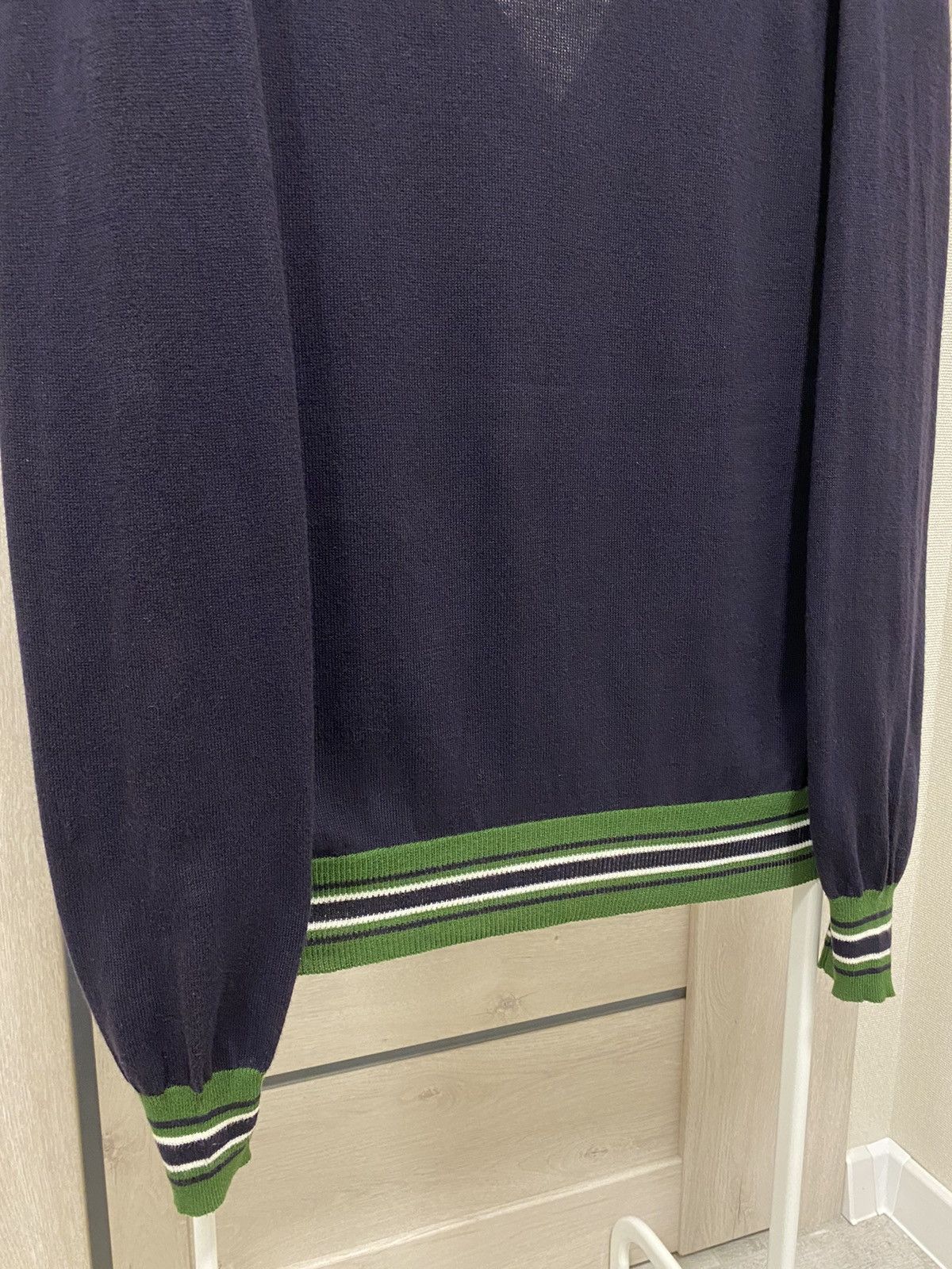 Dsquared2 × Vintage D2 Dsquared2 Vintage Made in Italy Green Stripped Cardigan Size US XL / EU 56 / 4 - 10 Thumbnail