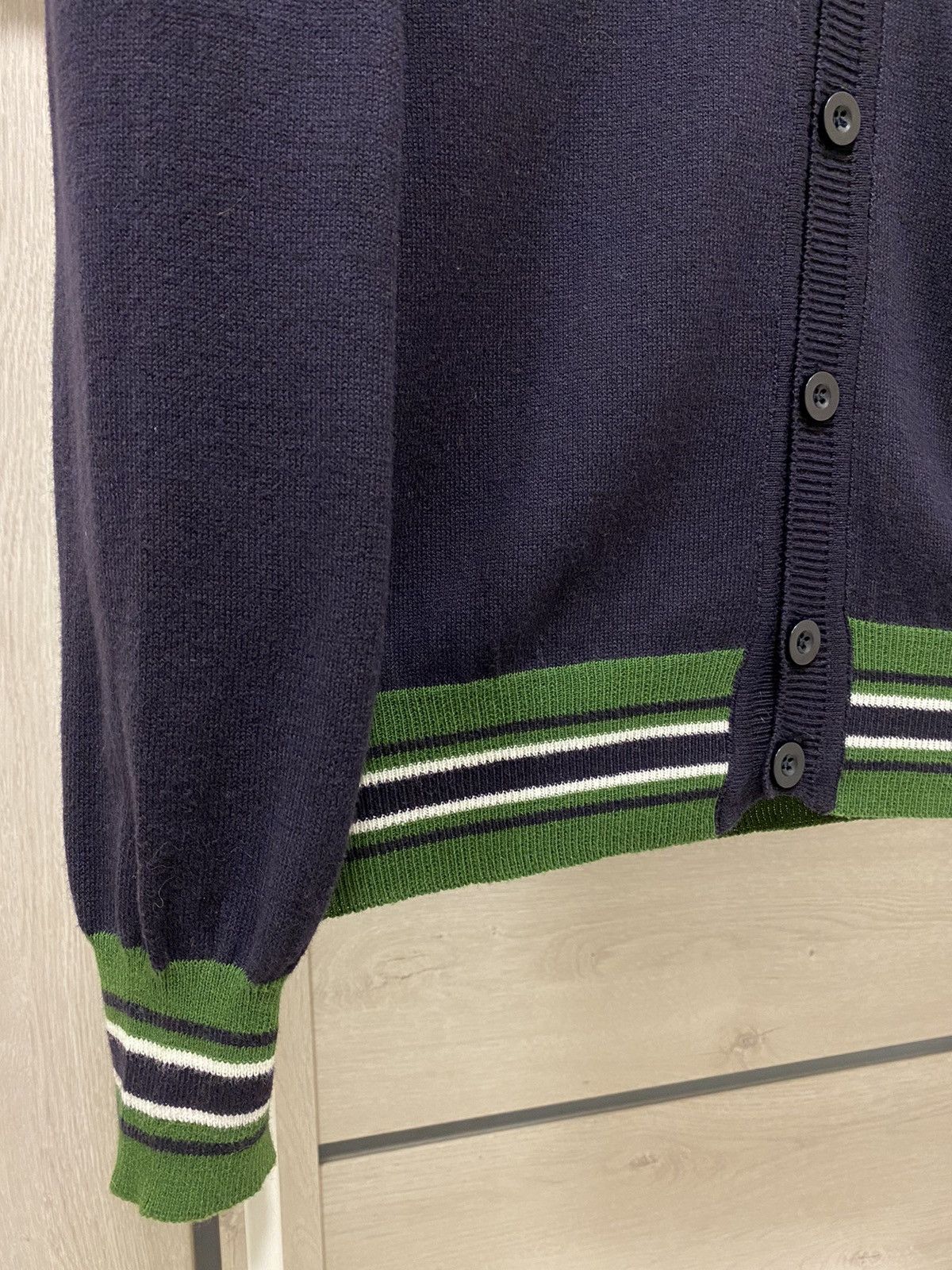 Dsquared2 × Vintage D2 Dsquared2 Vintage Made in Italy Green Stripped Cardigan Size US XL / EU 56 / 4 - 7 Thumbnail