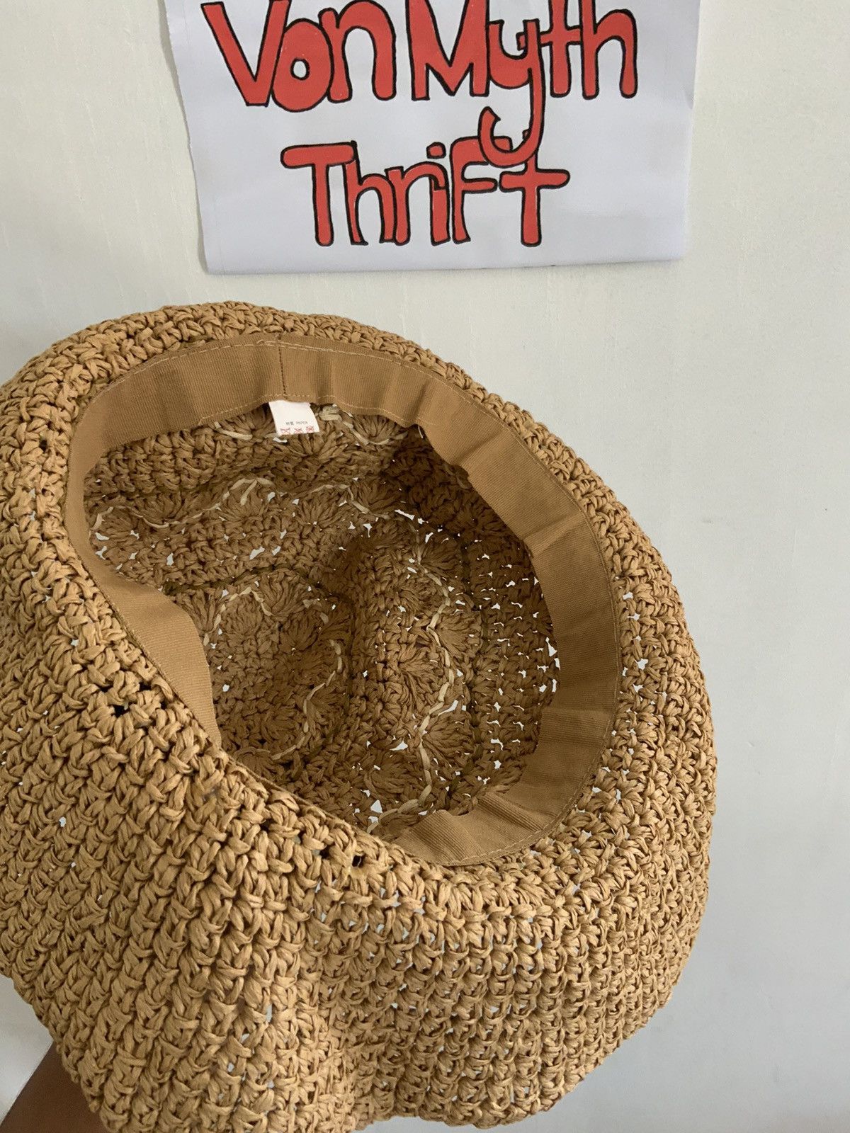 Vintage Paper Straw Outdoor Bucket Hat Size ONE SIZE - 9 Thumbnail