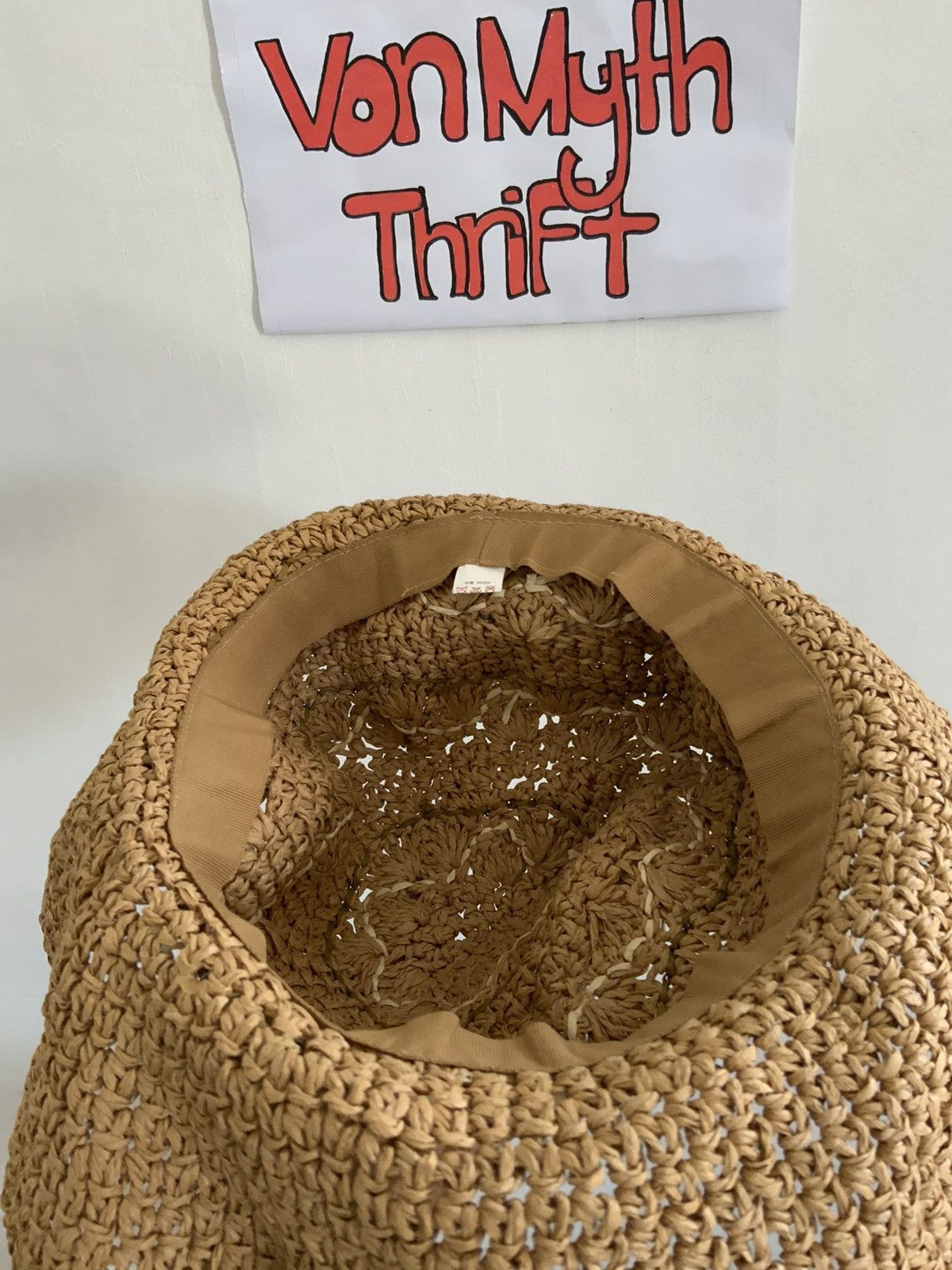 Vintage Paper Straw Outdoor Bucket Hat Size ONE SIZE - 10 Thumbnail