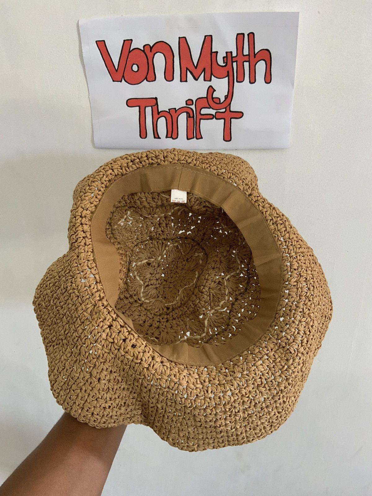 Vintage Paper Straw Outdoor Bucket Hat Size ONE SIZE - 8 Thumbnail