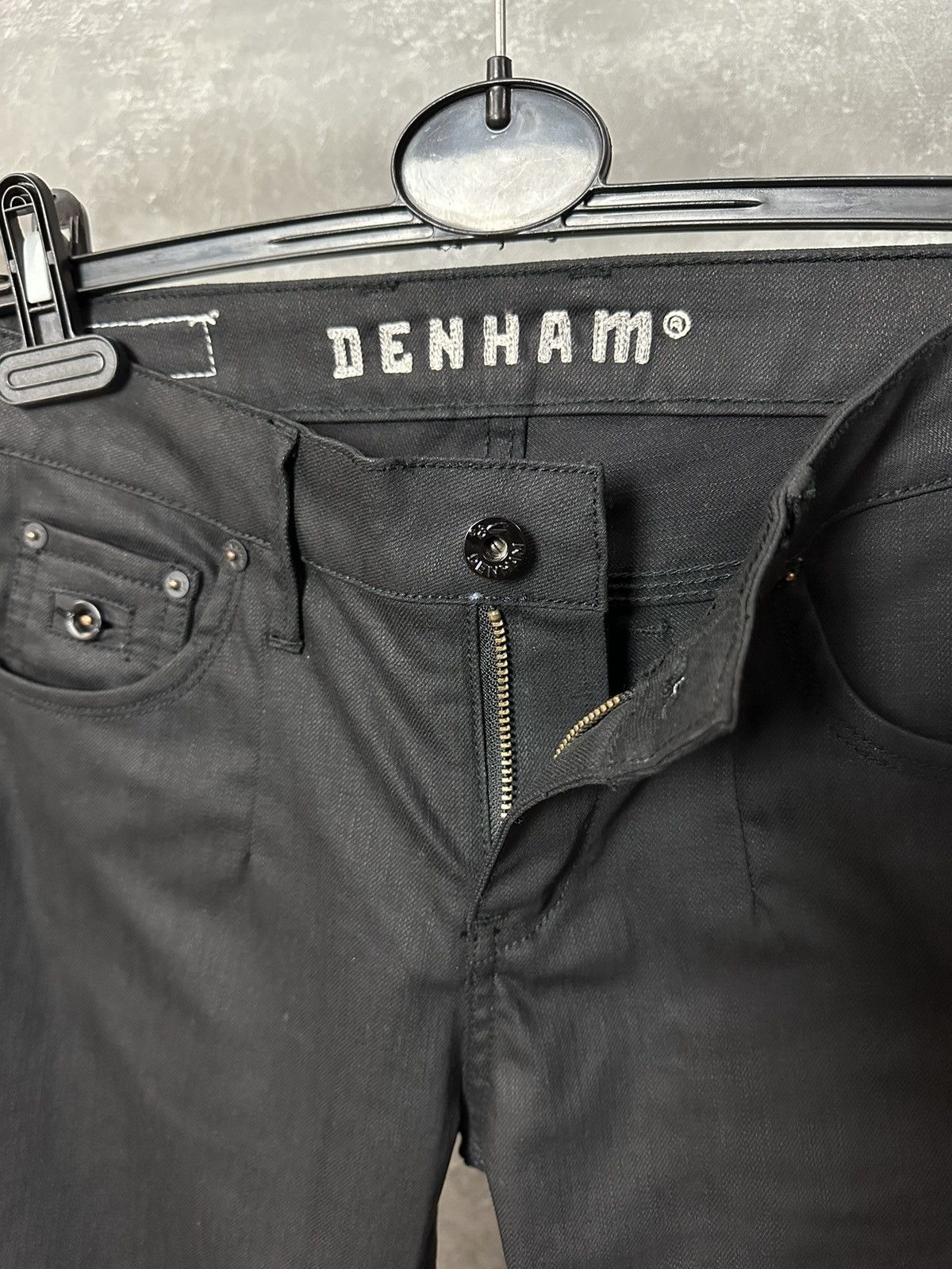 DENHAM × Designer Denham Black Waister High Fit Wax Cotton Women’s Pants Size 26" / US 2 / IT 38 - 5 Thumbnail