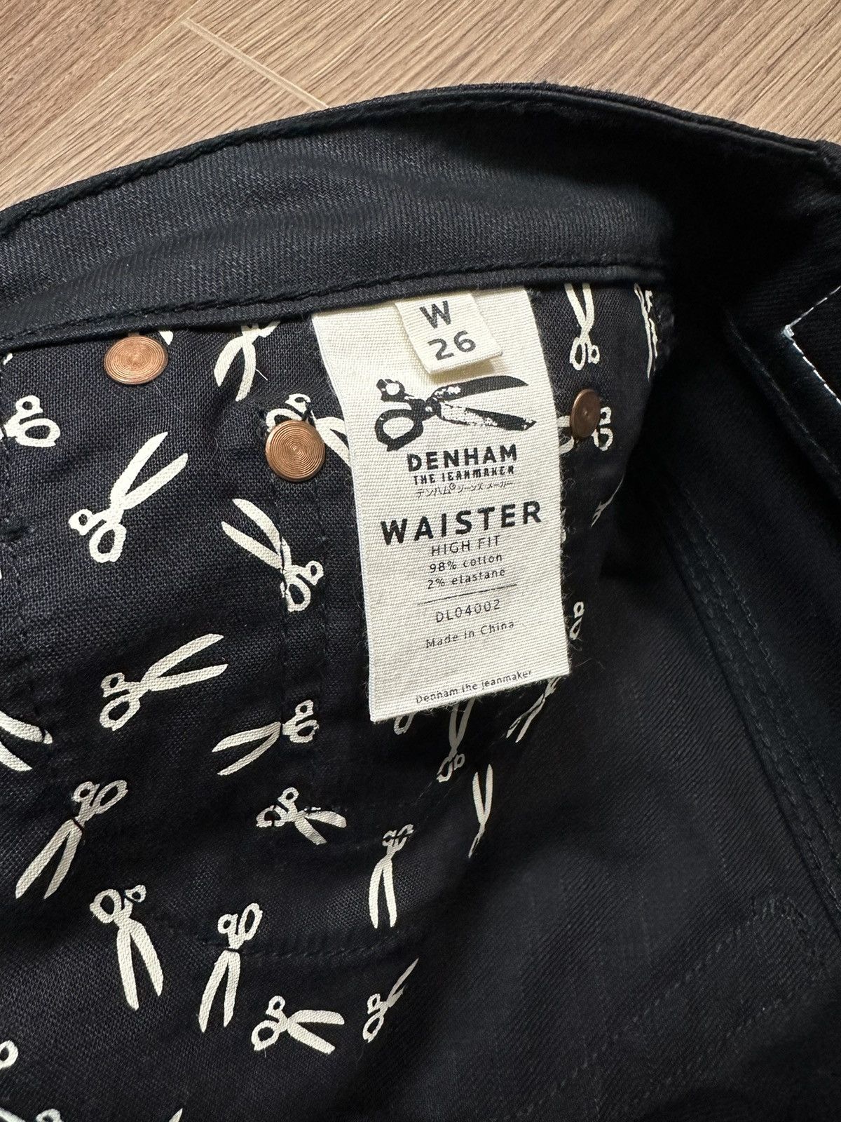 DENHAM × Designer Denham Black Waister High Fit Wax Cotton Women’s Pants Size 26" / US 2 / IT 38 - 9 Thumbnail