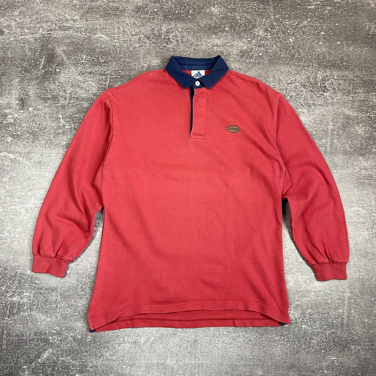 Adidas Vintage Adidas Rugby Long Sleeve T Shirt Size US XL / EU 56 / 4 - 1 Thumbnail