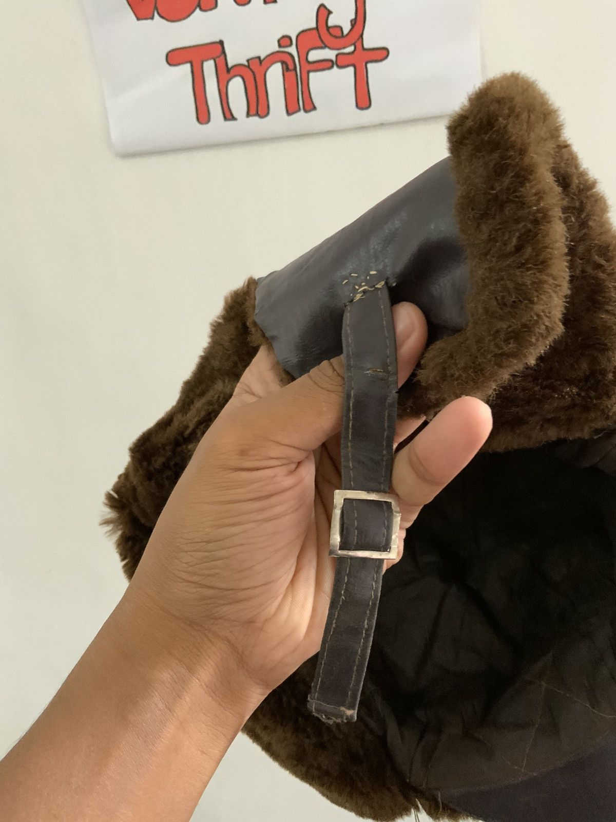 Vintage Vintage A2 Flyers Leather Fur Trooper Hat Size ONE SIZE - 15 Thumbnail