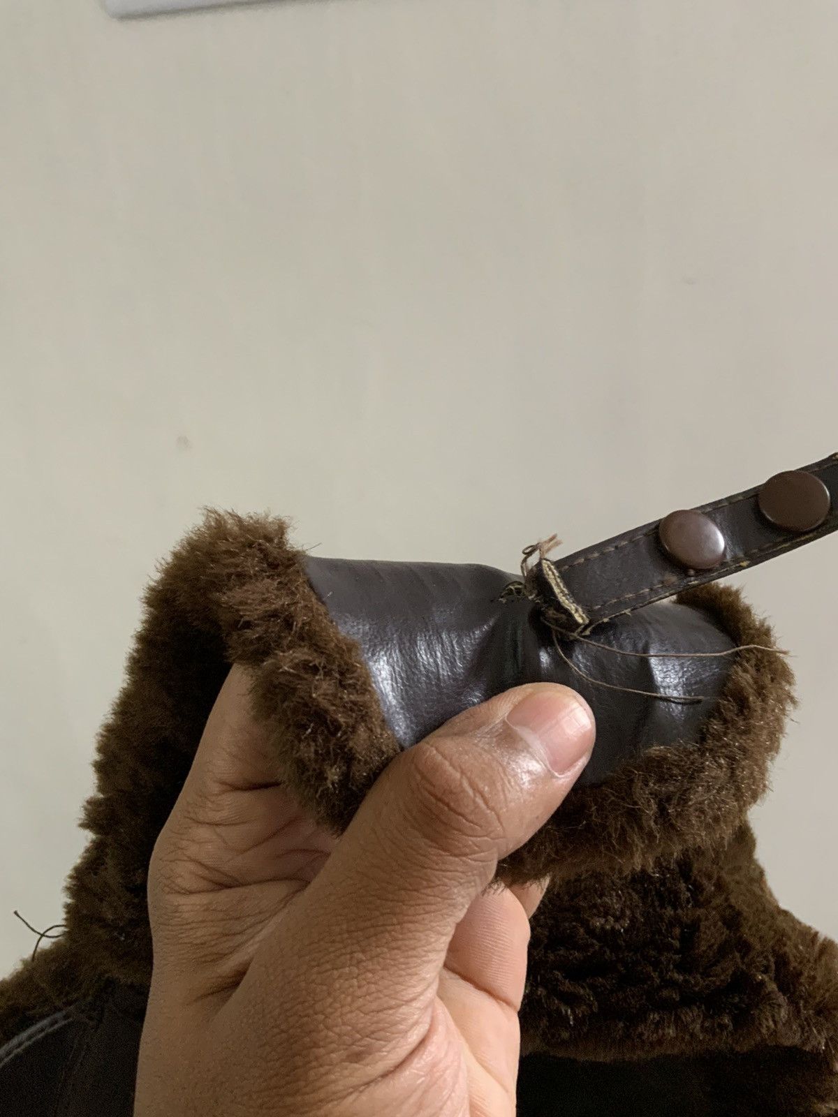 Vintage Vintage A2 Flyers Leather Fur Trooper Hat Size ONE SIZE - 20 Thumbnail