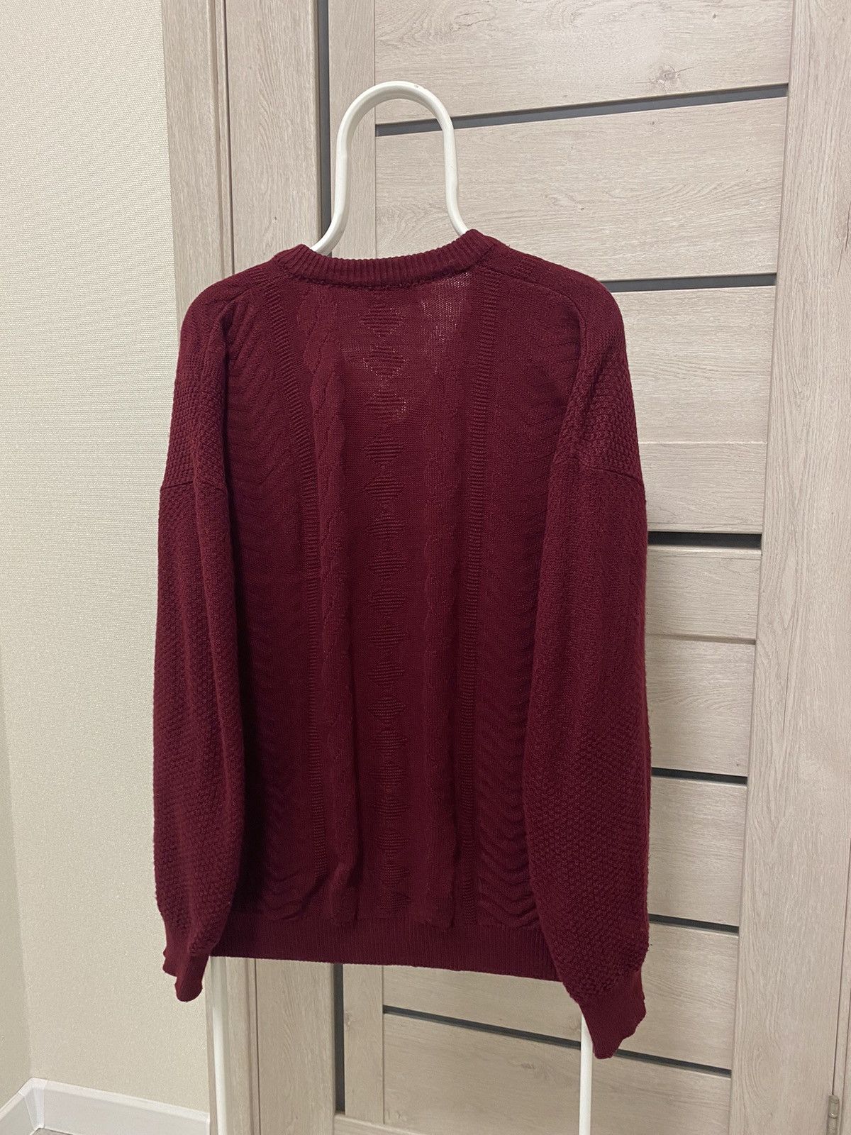 Lacoste × Vintage Lacoste Chemise Made in France Knit Burgundy V-neck Sweater Size US L / EU 52-54 / 3 - 13 Thumbnail