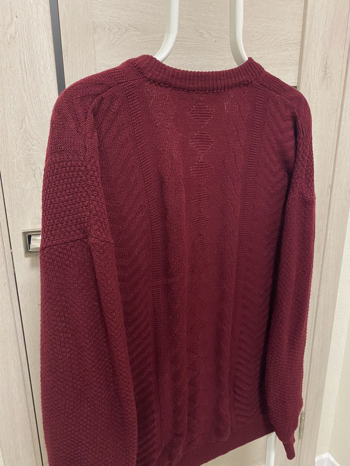 Lacoste × Vintage Lacoste Chemise Made in France Knit Burgundy V-neck Sweater Size US L / EU 52-54 / 3 - 12 Thumbnail
