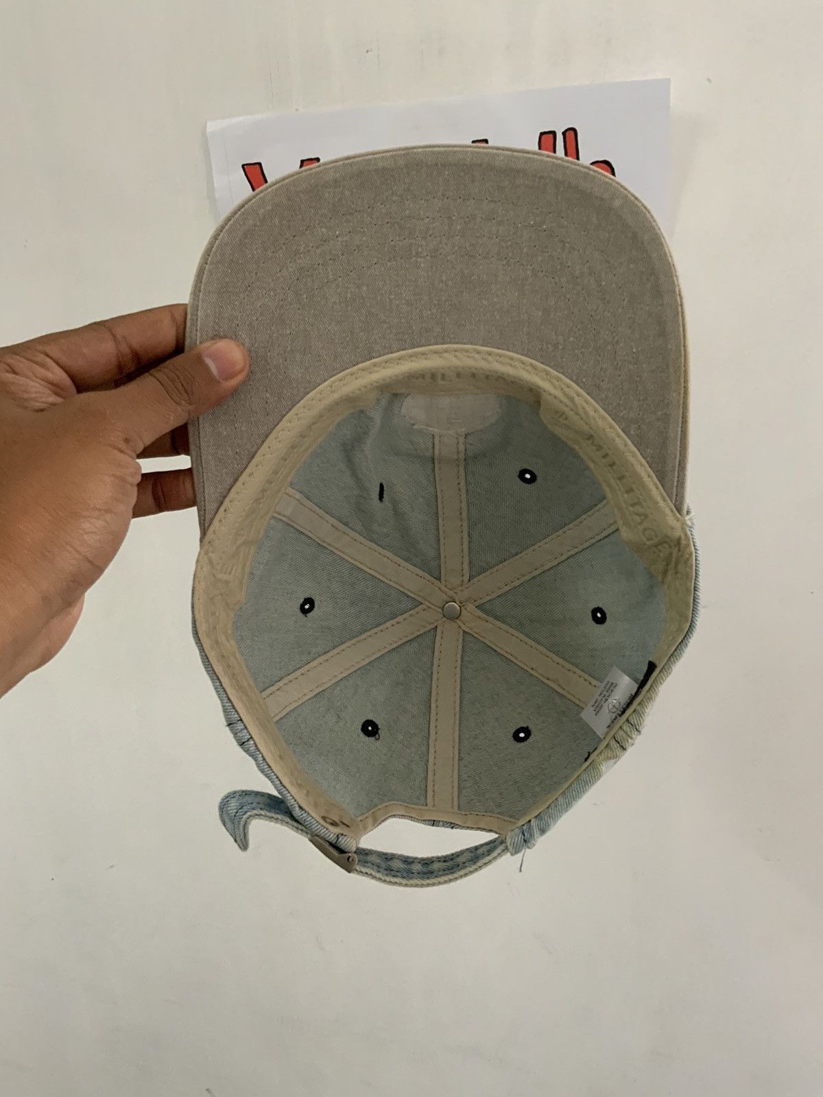 Denime Vintage Millitage Denim Hat Size ONE SIZE - 8 Thumbnail