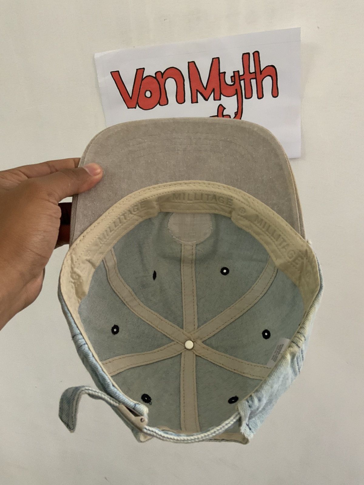 Denime Vintage Millitage Denim Hat Size ONE SIZE - 9 Thumbnail