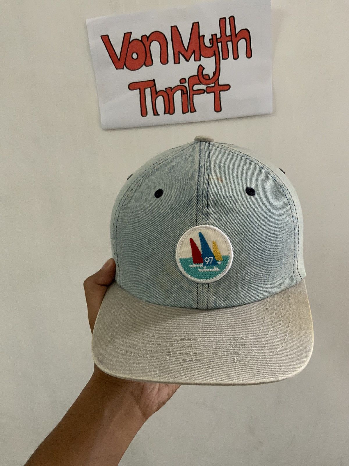 Denime Vintage Millitage Denim Hat Size ONE SIZE - 5 Thumbnail
