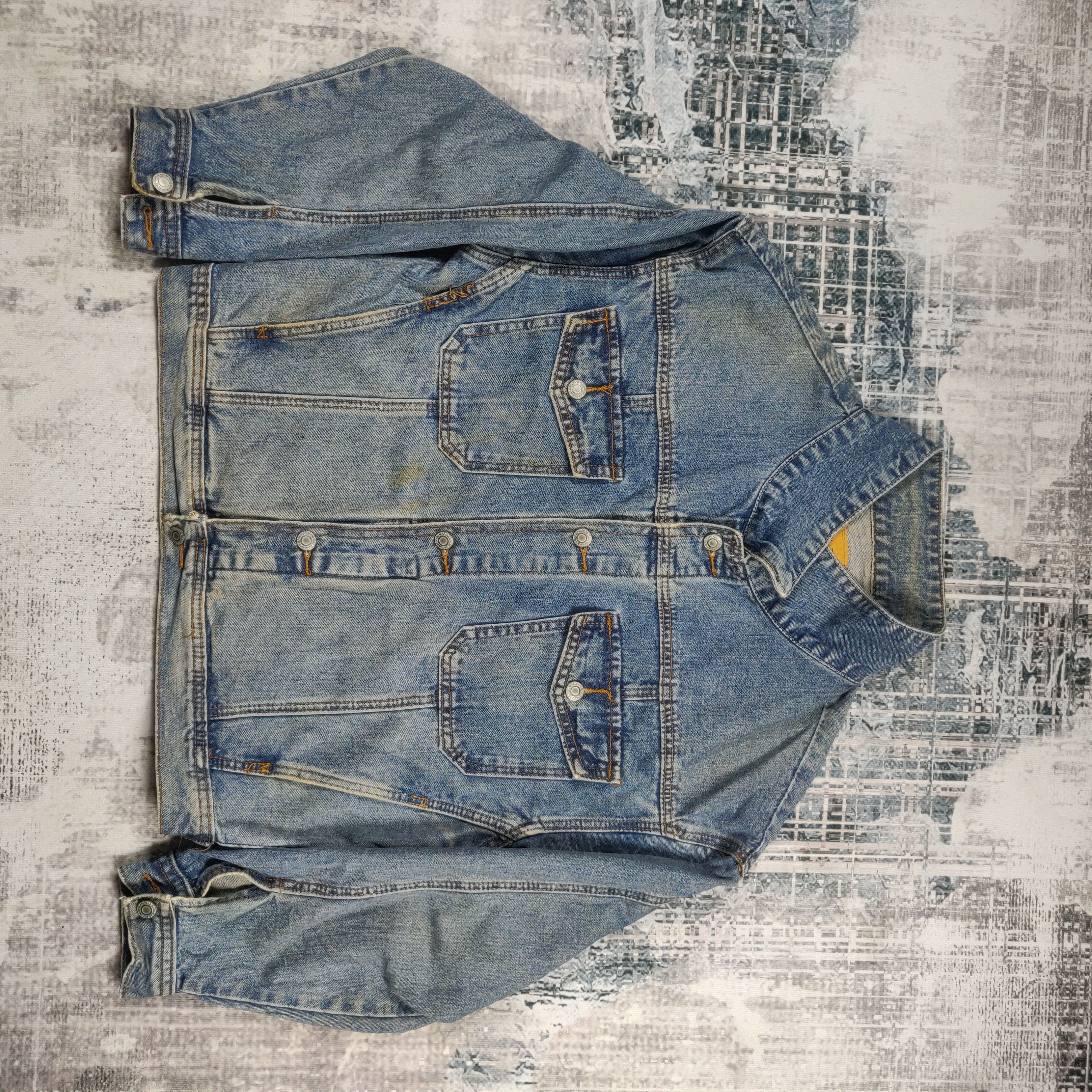 Japanese Brand × Vintage RS Ruiei Denim Trucker Jacket Medium Wash Size US XL / EU 56 / 4 - 1 Thumbnail