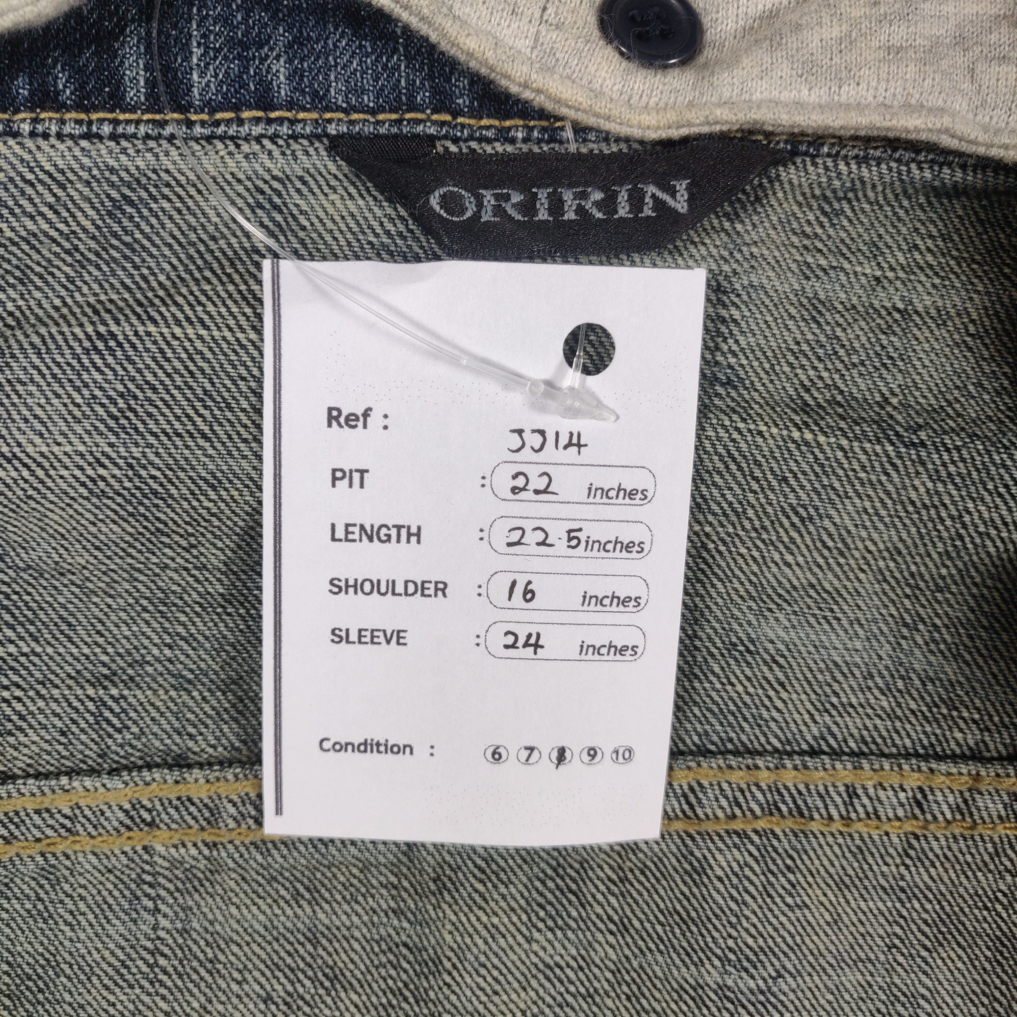 Japanese Brand × Vintage Oririn Denim Blue Hoodie Trucker Jacket Size US XL / EU 56 / 4 - 6 Thumbnail