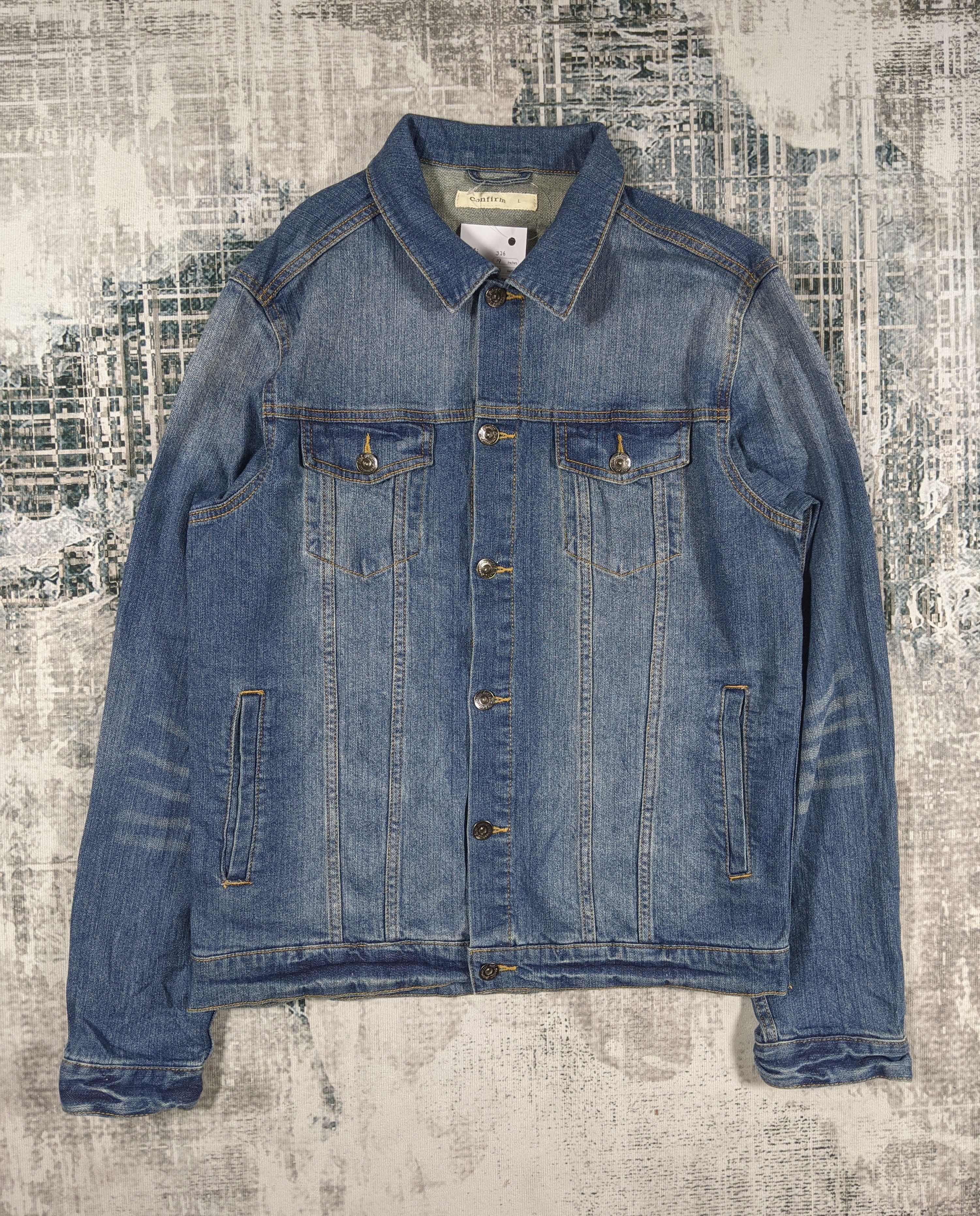 Japanese Brand × Vintage Heather Denim Trucker Jacket Dark Wash Size US L / EU 52-54 / 3 - 1 Thumbnail
