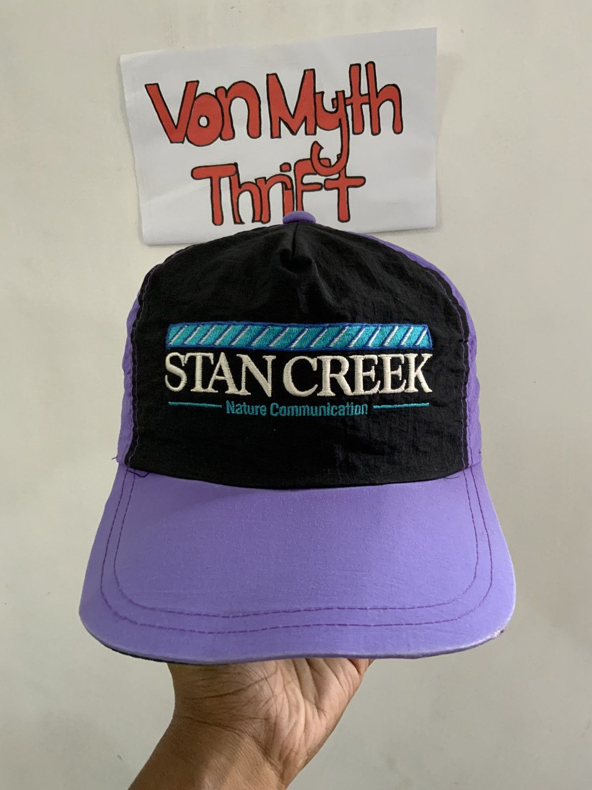 Vintage Vintage Nylon Stan Creek Nature Spellout Hat Size ONE SIZE - 5 Thumbnail