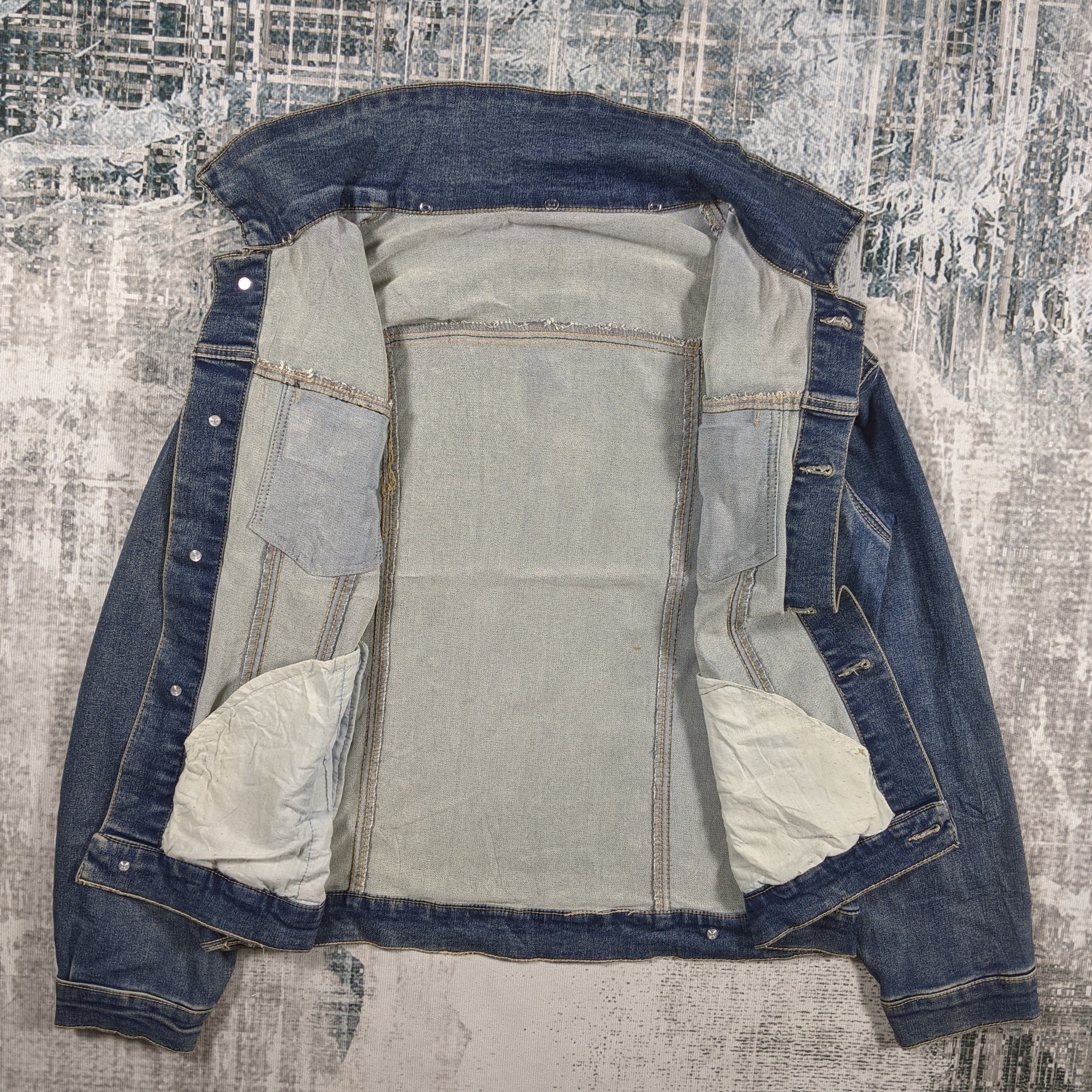 Japanese Brand × Vintage Private Pause Denim Trucker Jacket Dark Wash Size US L / EU 52-54 / 3 - 3 Thumbnail
