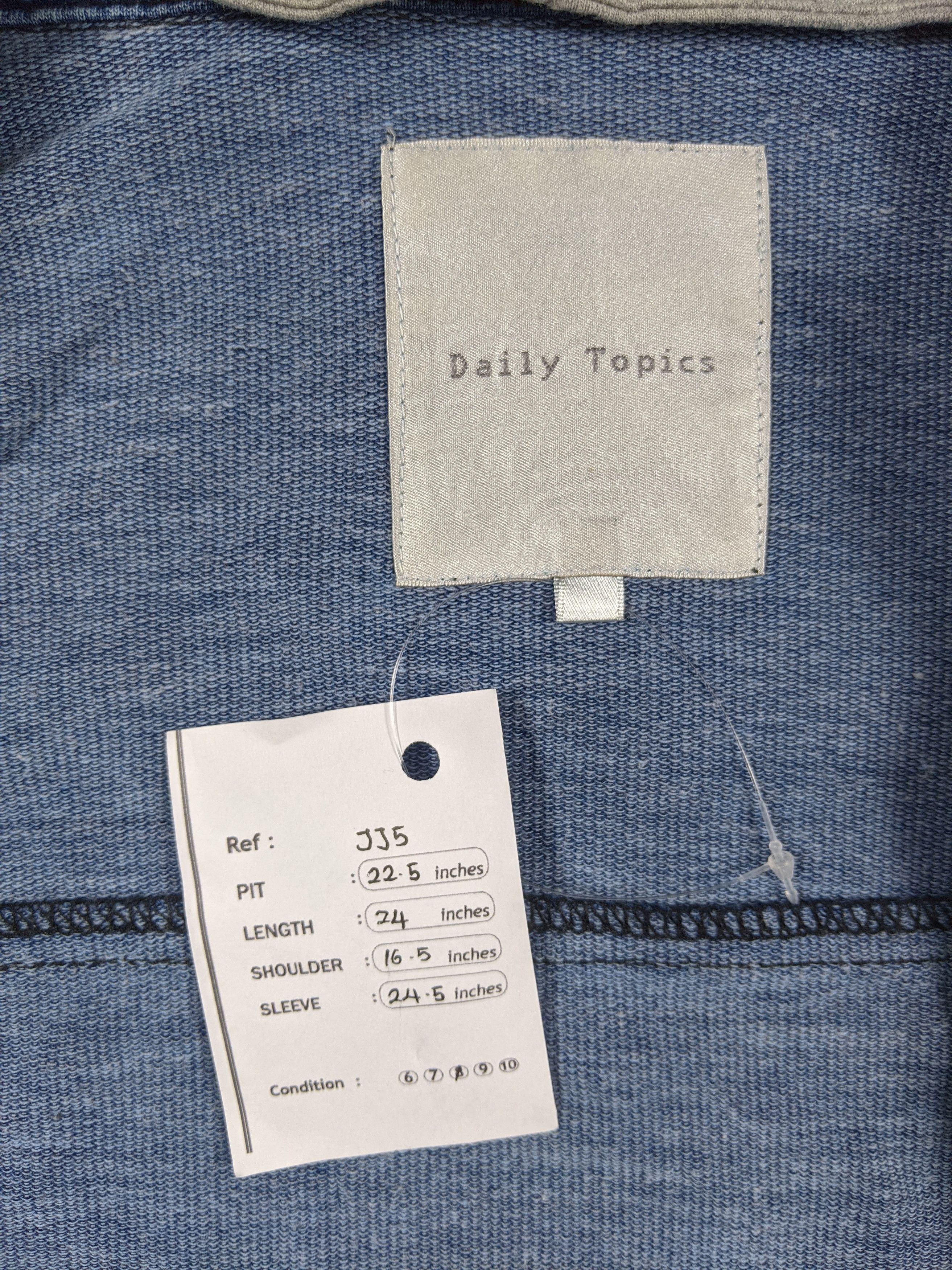 Japanese Brand × Vintage Daily Topics Denim Hoodie Trucker Jacket Size US XL / EU 56 / 4 - 5 Thumbnail