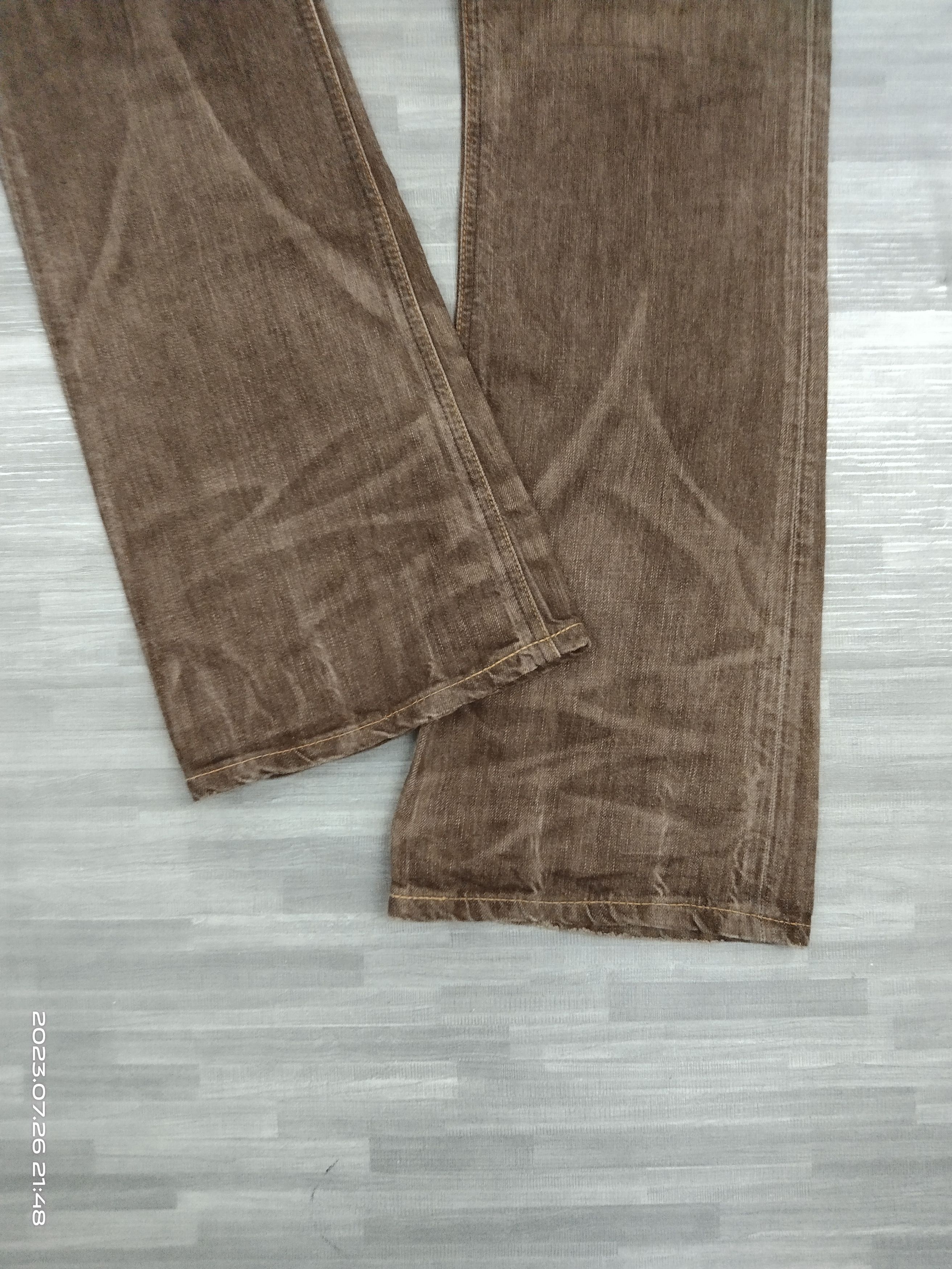 Edwin FLARE 503 WASHED BROWN DENIM PANTS Size US 31 - 6 Thumbnail