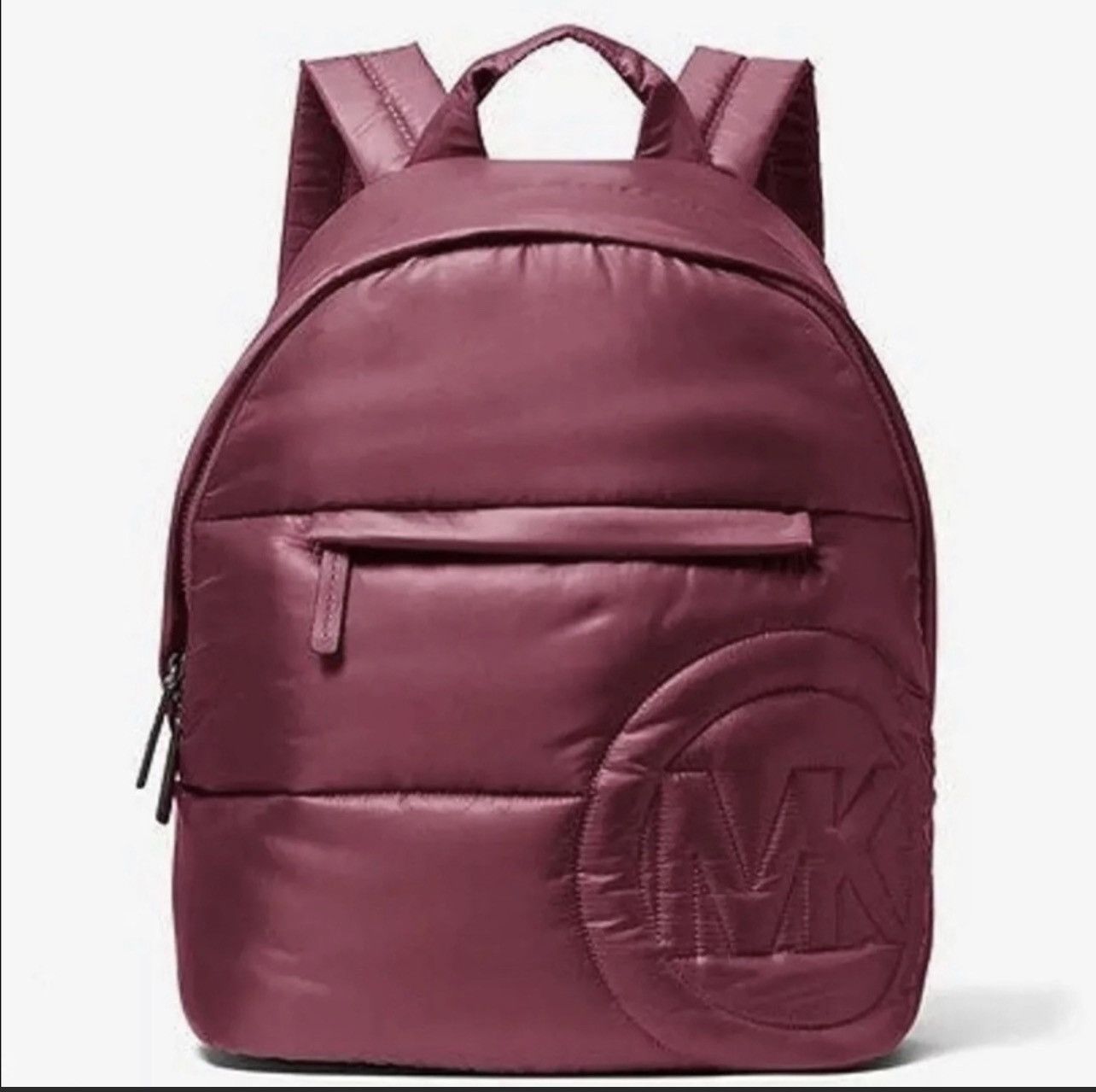 Michael Kors NWT Kors Rae Medium Quilted Metallic Nylon Backpack Berry Size ONE SIZE - 1 Thumbnail